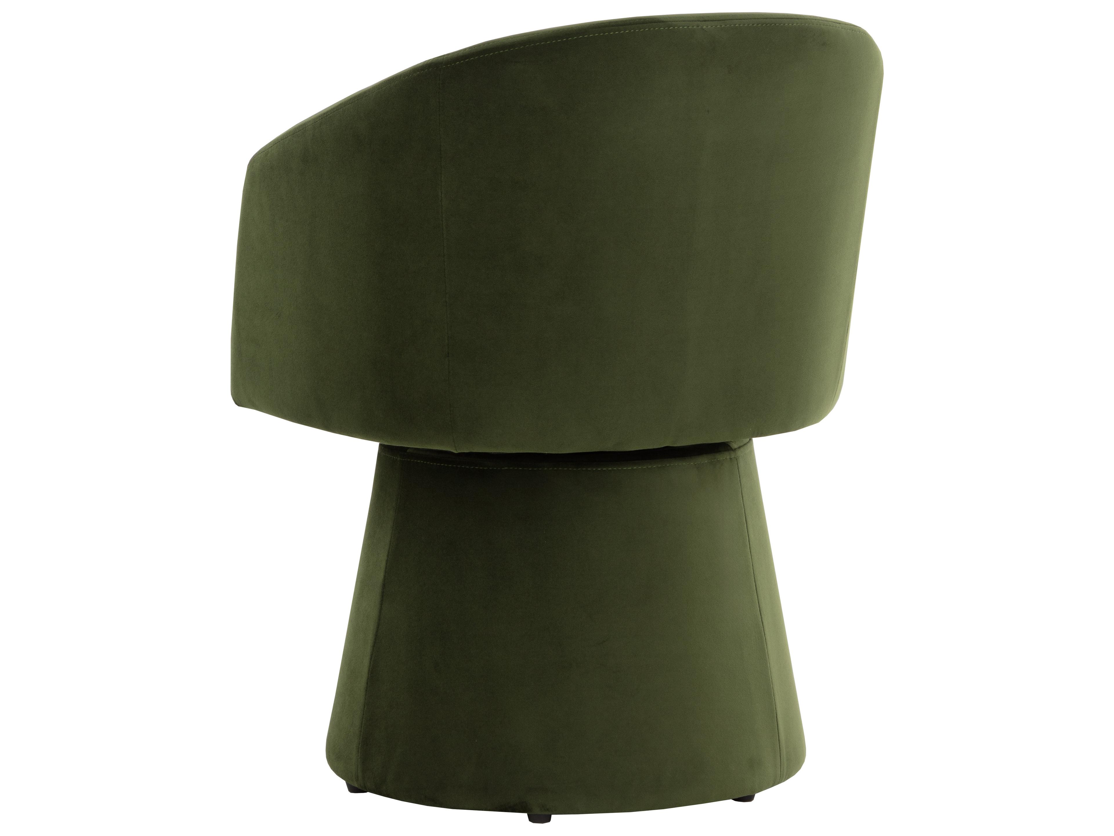 Sunpan Etta Swivel Dining Armchair in Moss Green