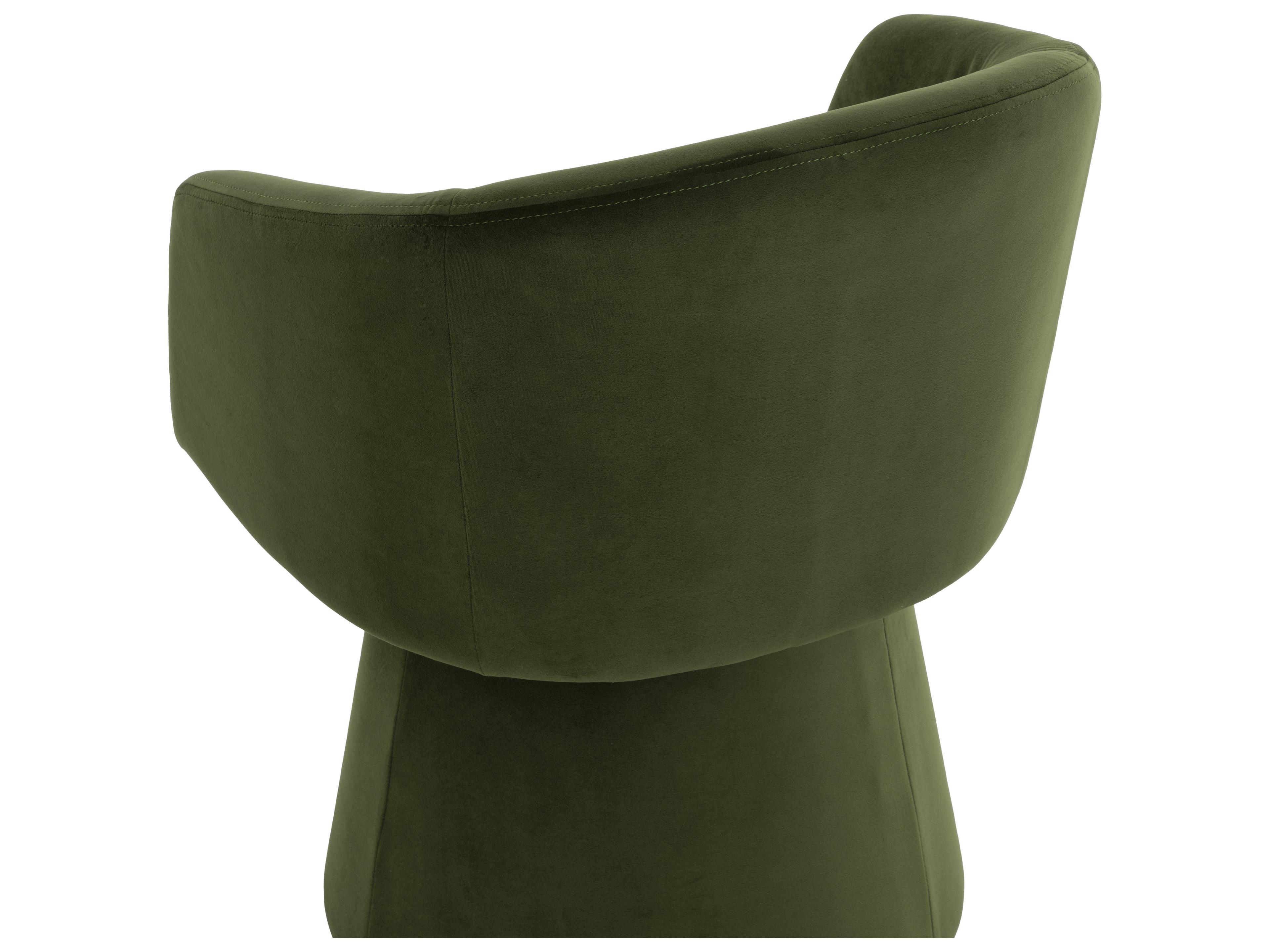 Sunpan Etta Swivel Dining Armchair in Moss Green