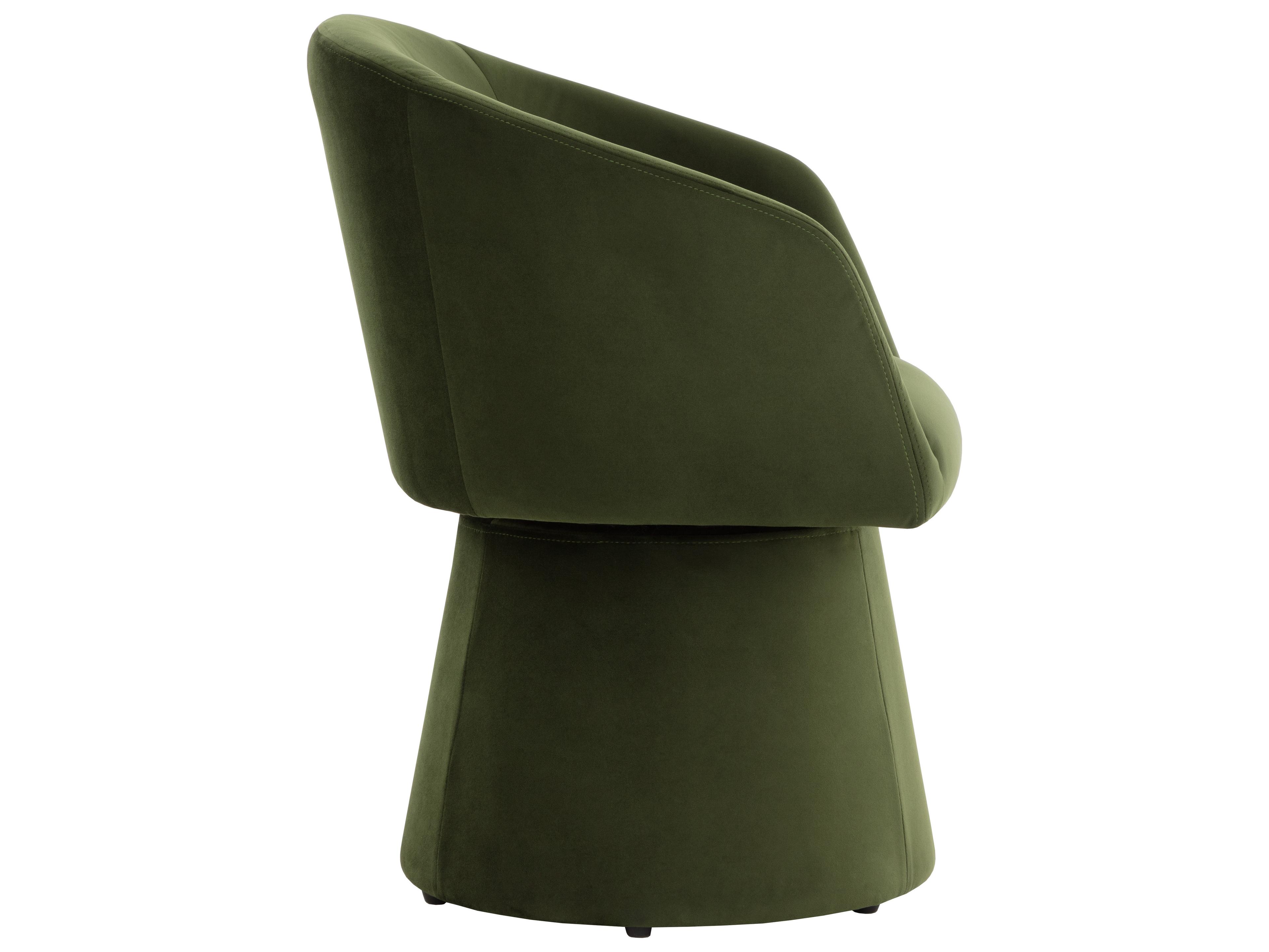 Sunpan Etta Swivel Dining Armchair in Moss Green