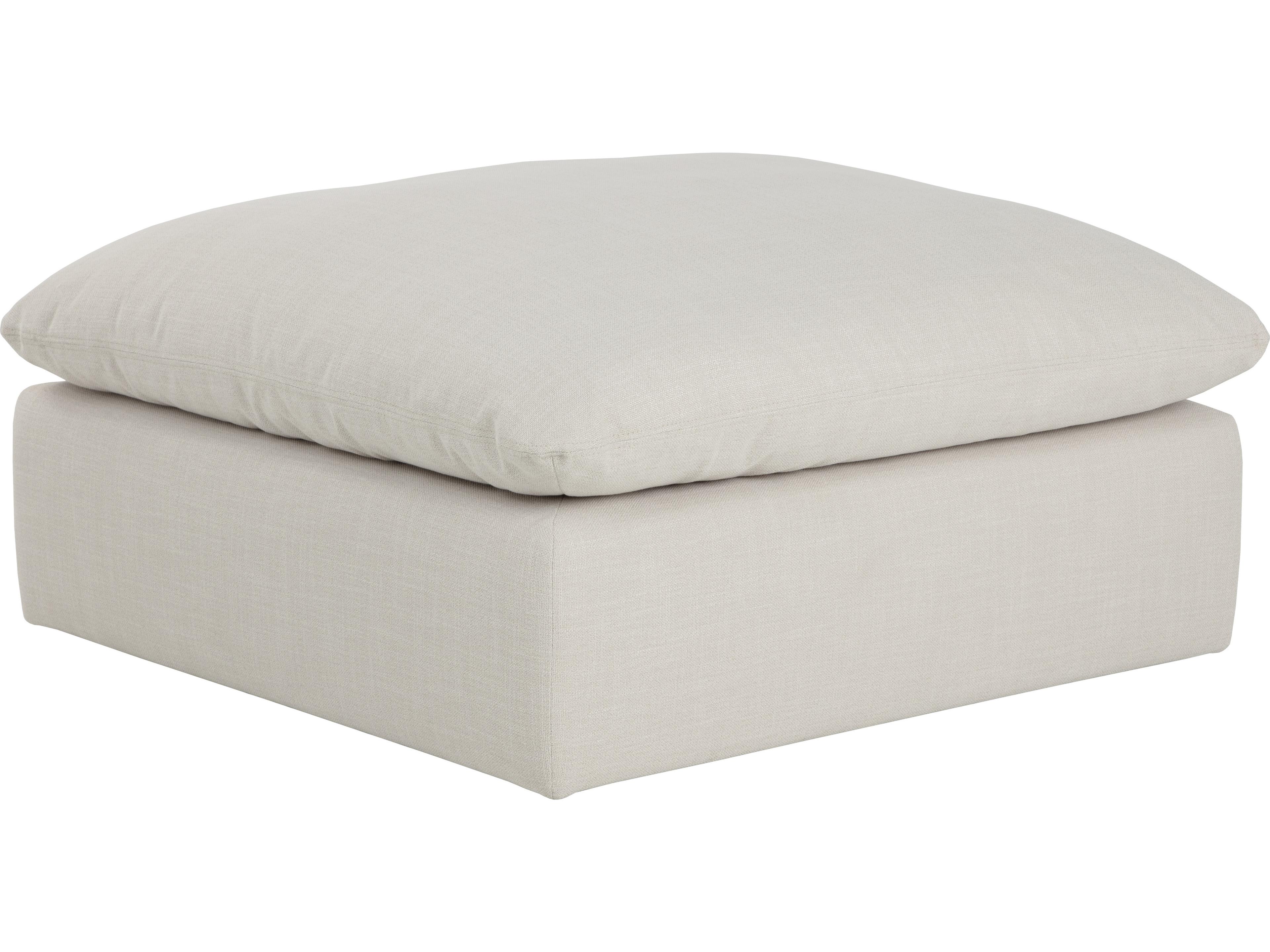 Sunpan Reve Cream Upholstered Ottoman
