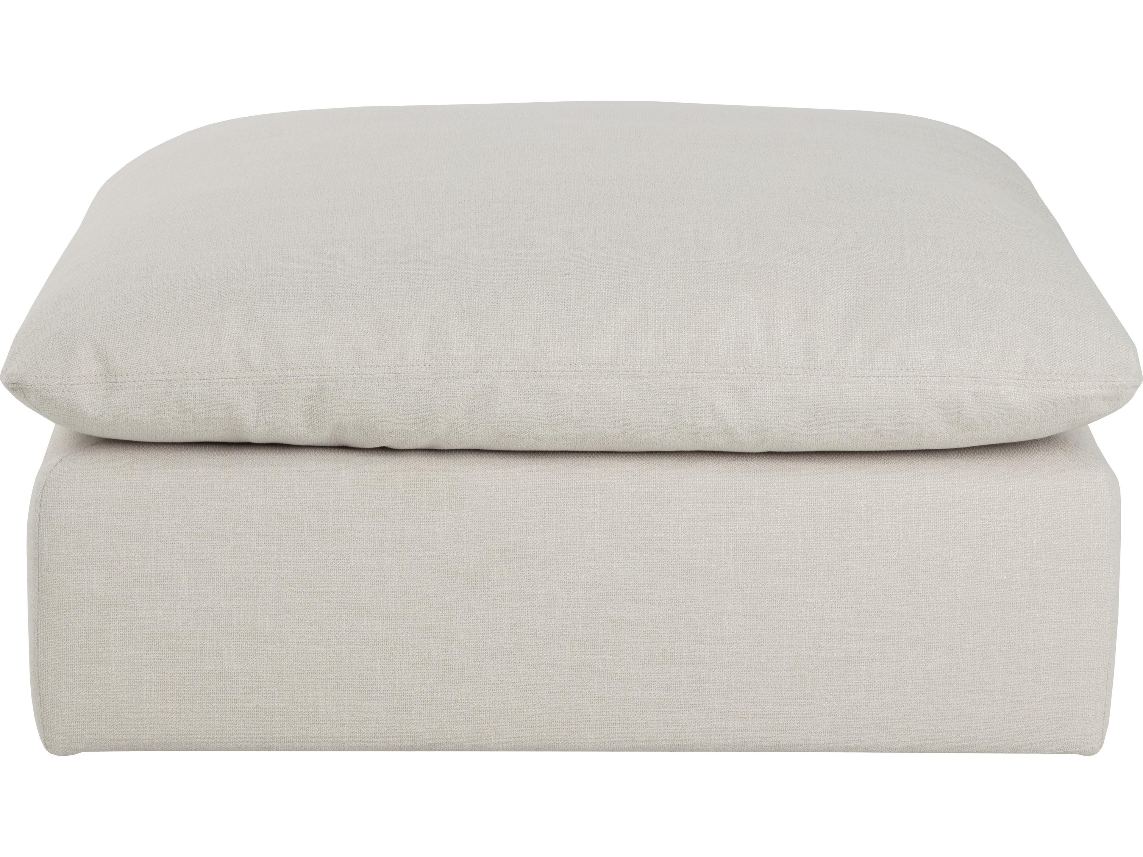 Sunpan Reve Cream Upholstered Ottoman