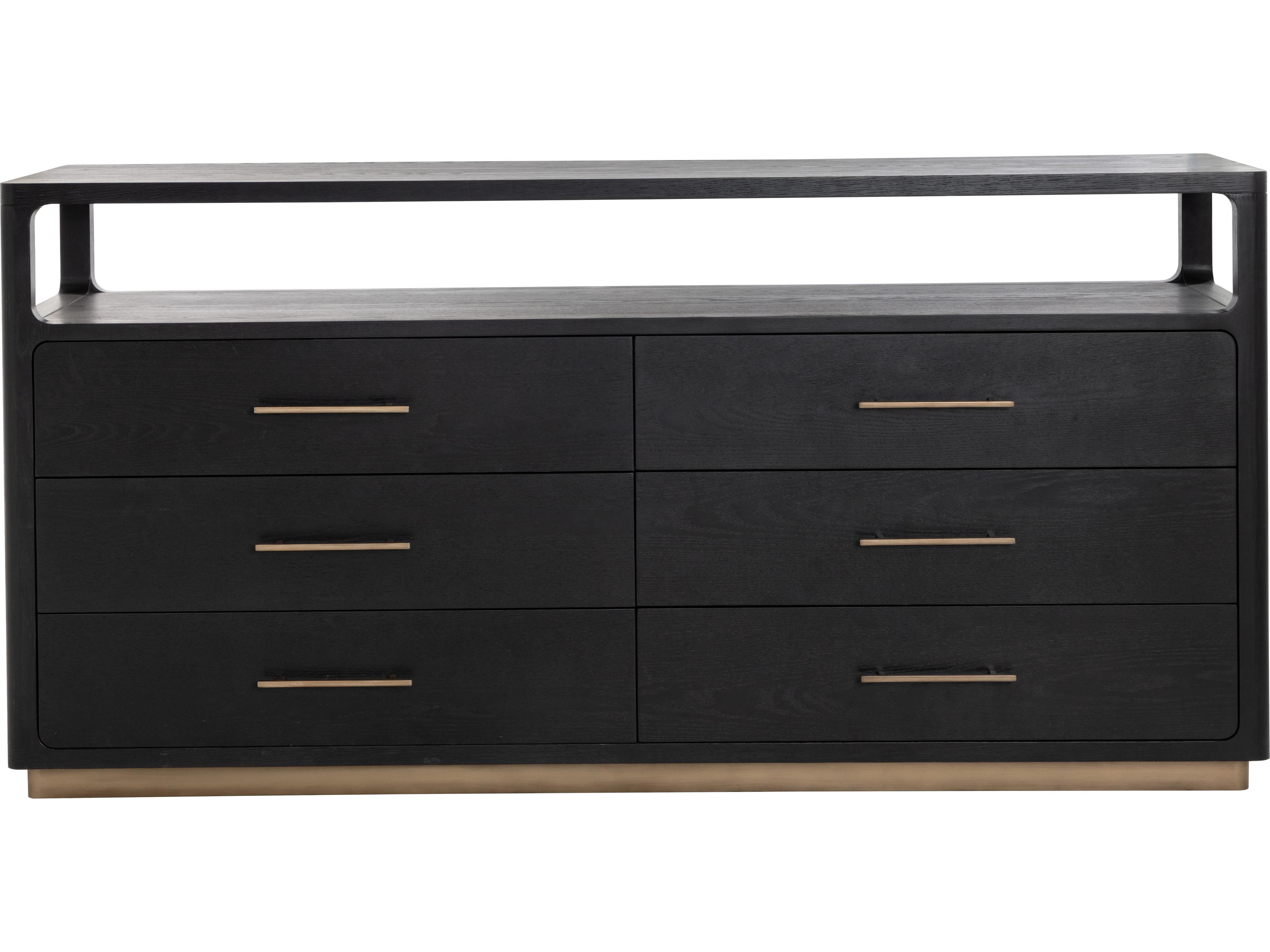 Sunpan Danette 3-Drawers Oak Wood Dresser