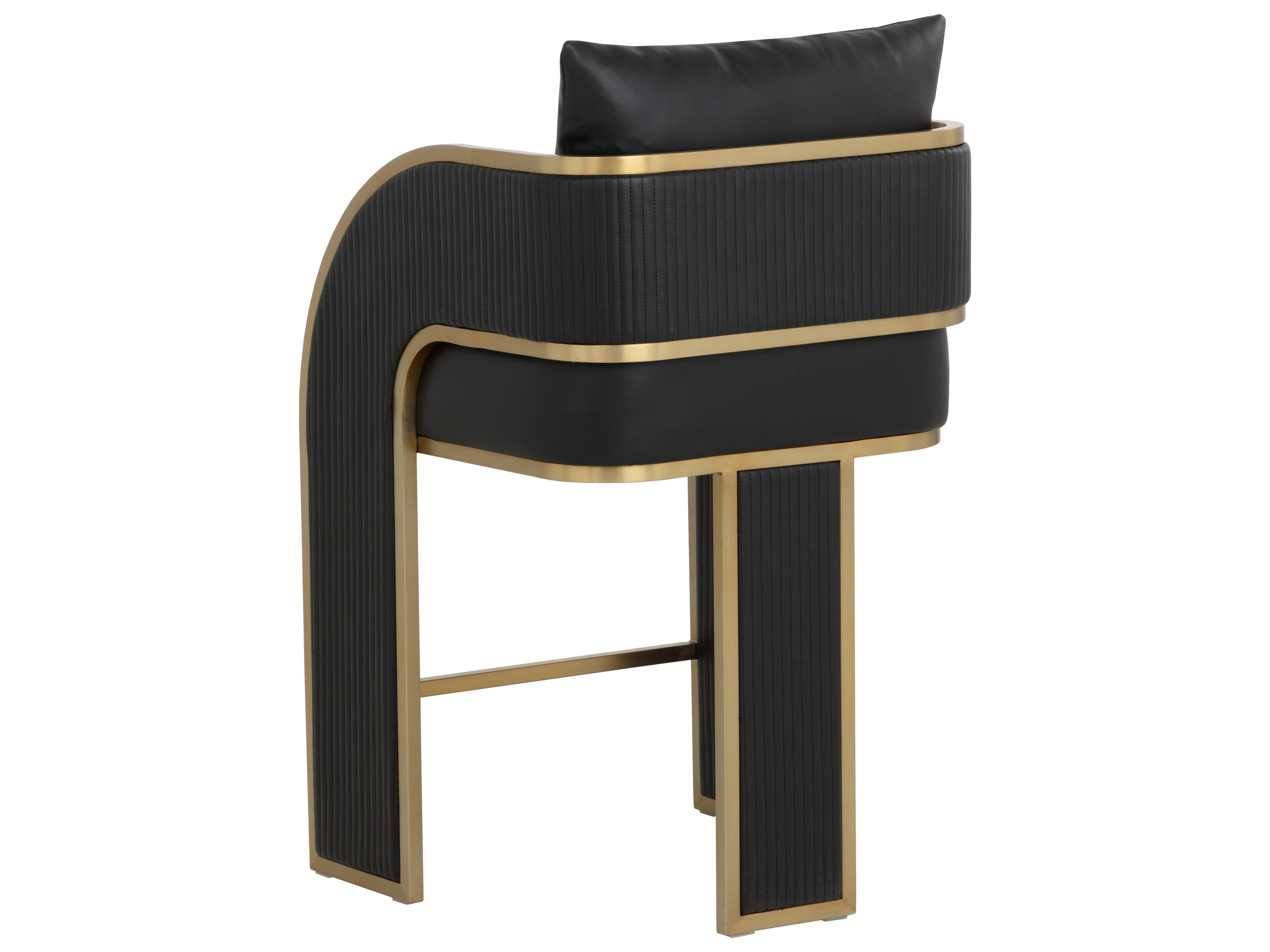 Sunpan Baz Black Faux Leather Hardwood Counter Stool