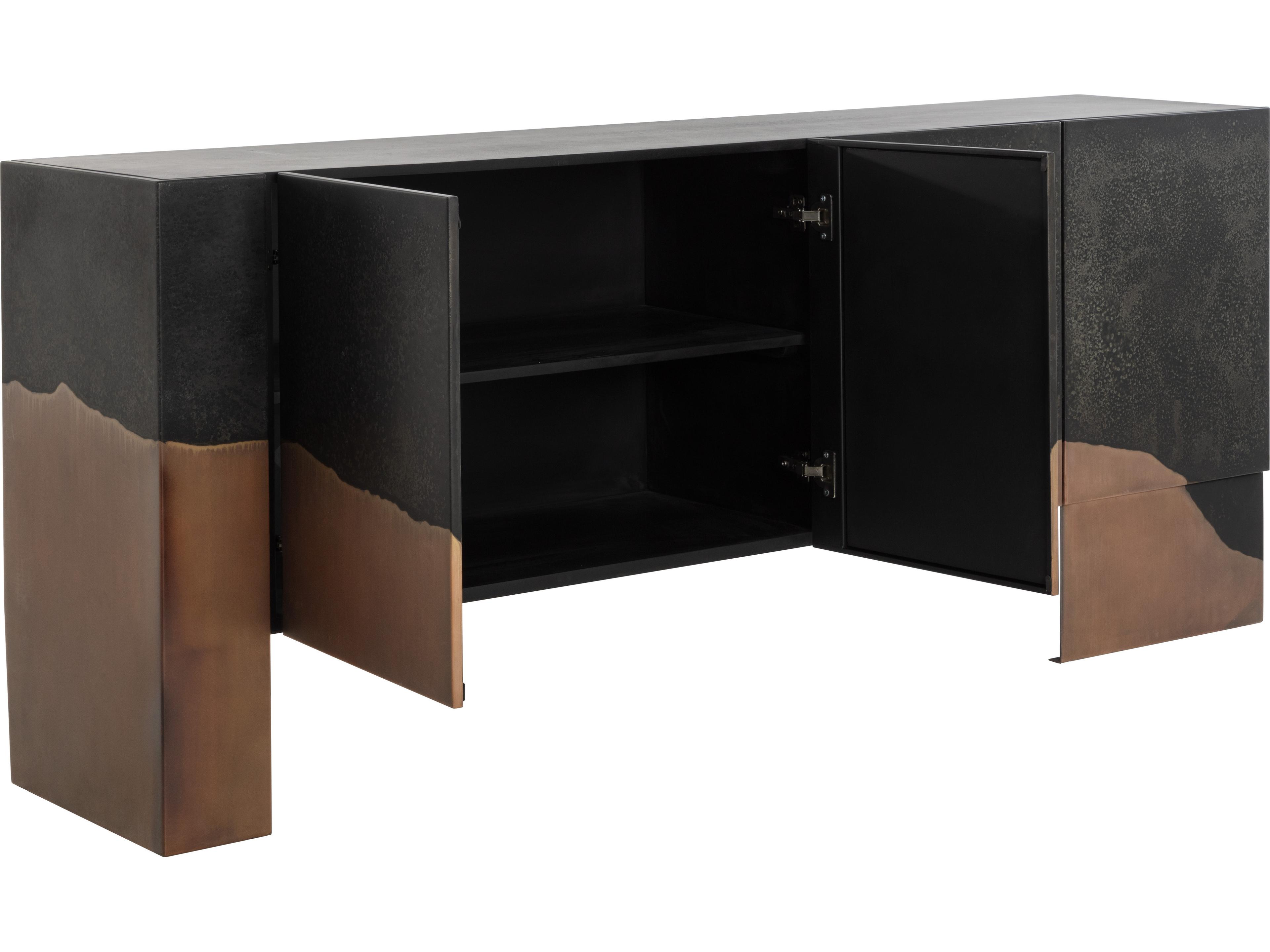 Sunpan Tapio 77" Mango Wood Black Sideboard