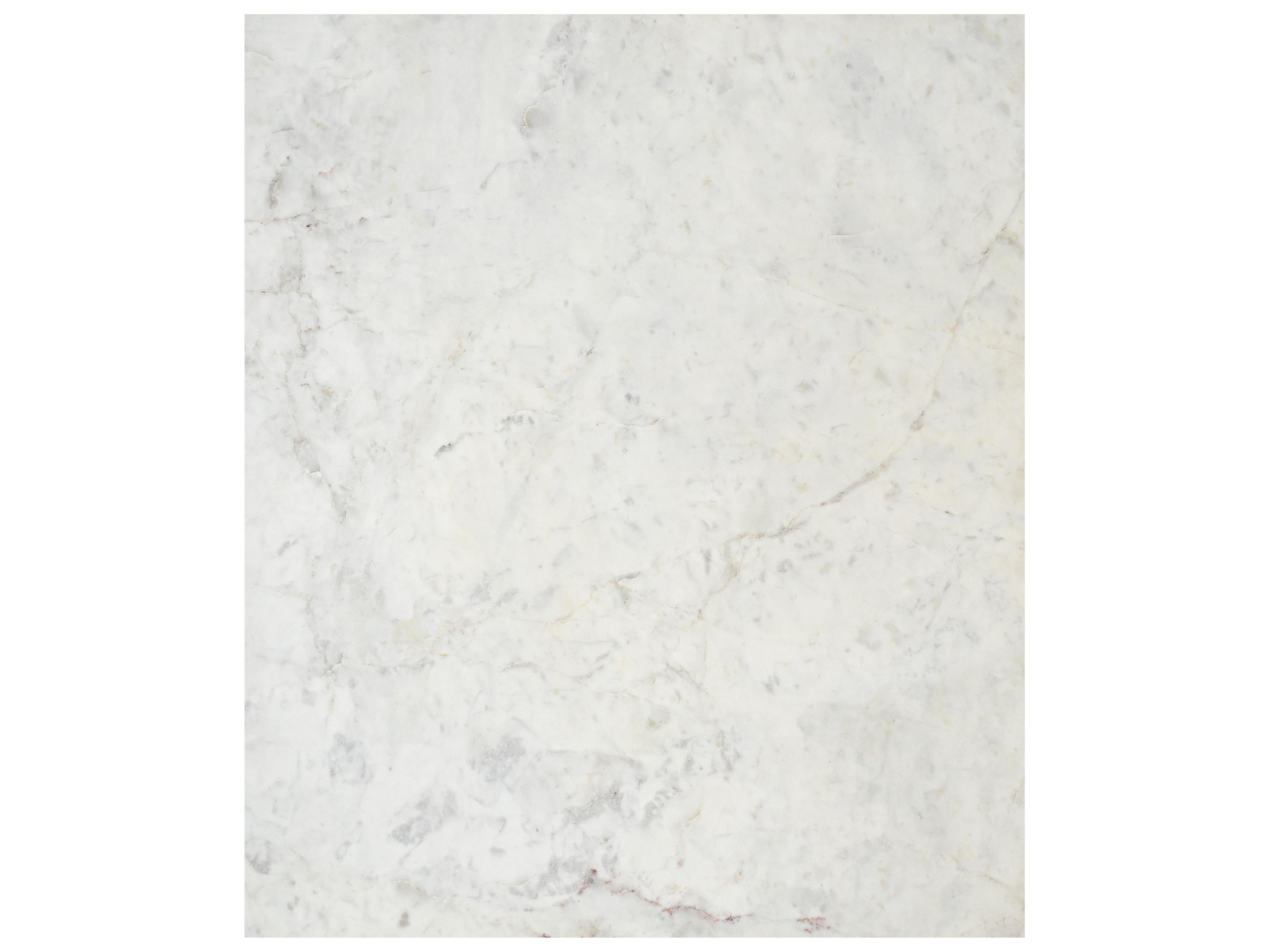 Sunpan Cowell Rectangular Marble White End Table