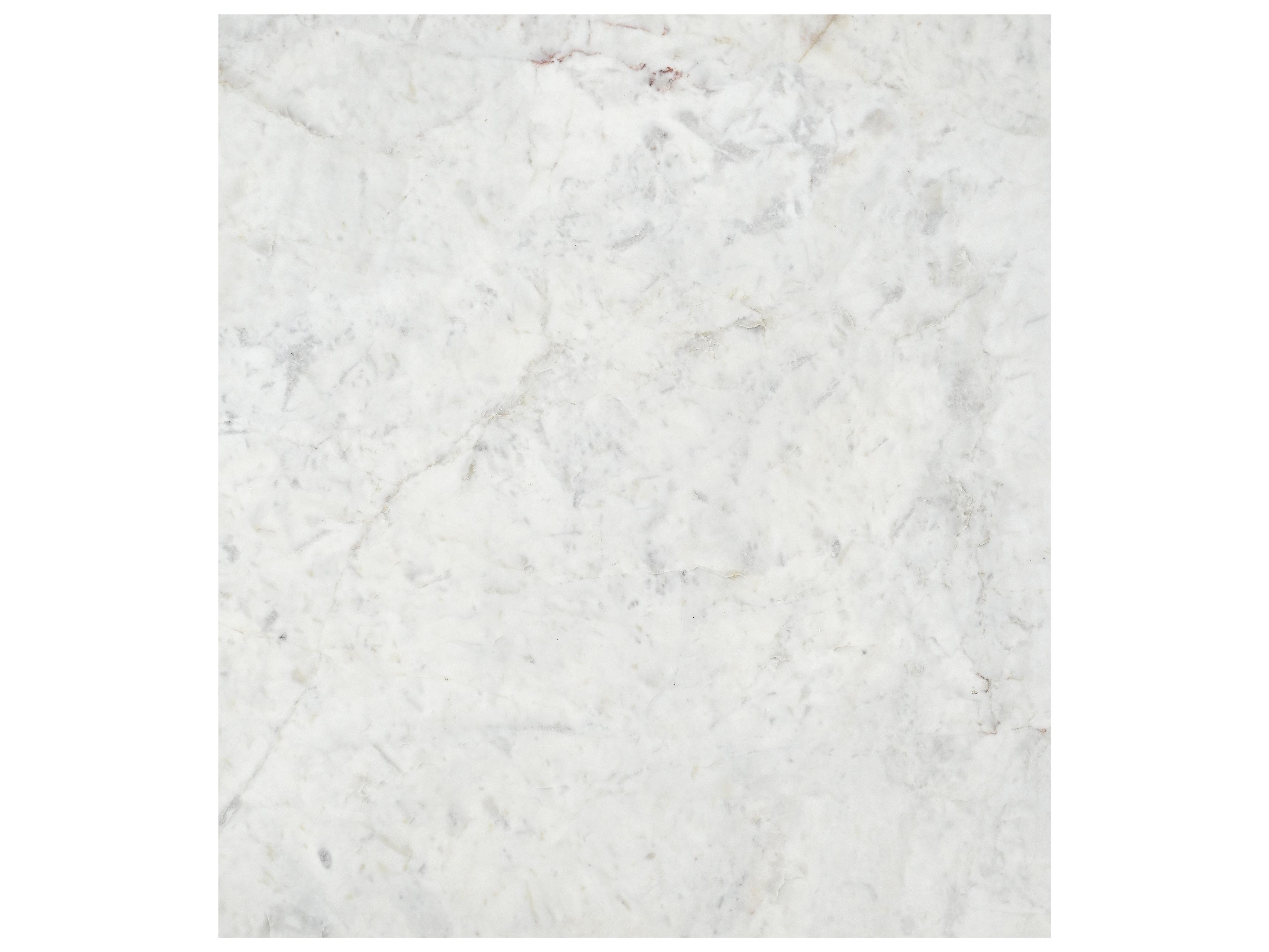 Sunpan Cowell Rectangular Marble White End Table