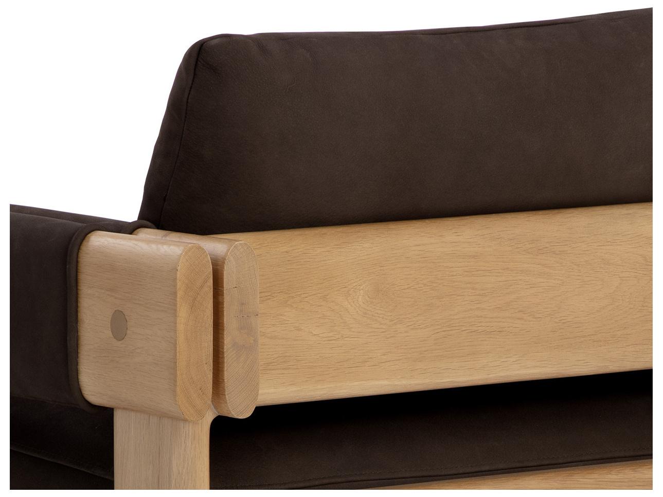 Sunpan Carmichael Brown Leather Accent Chair