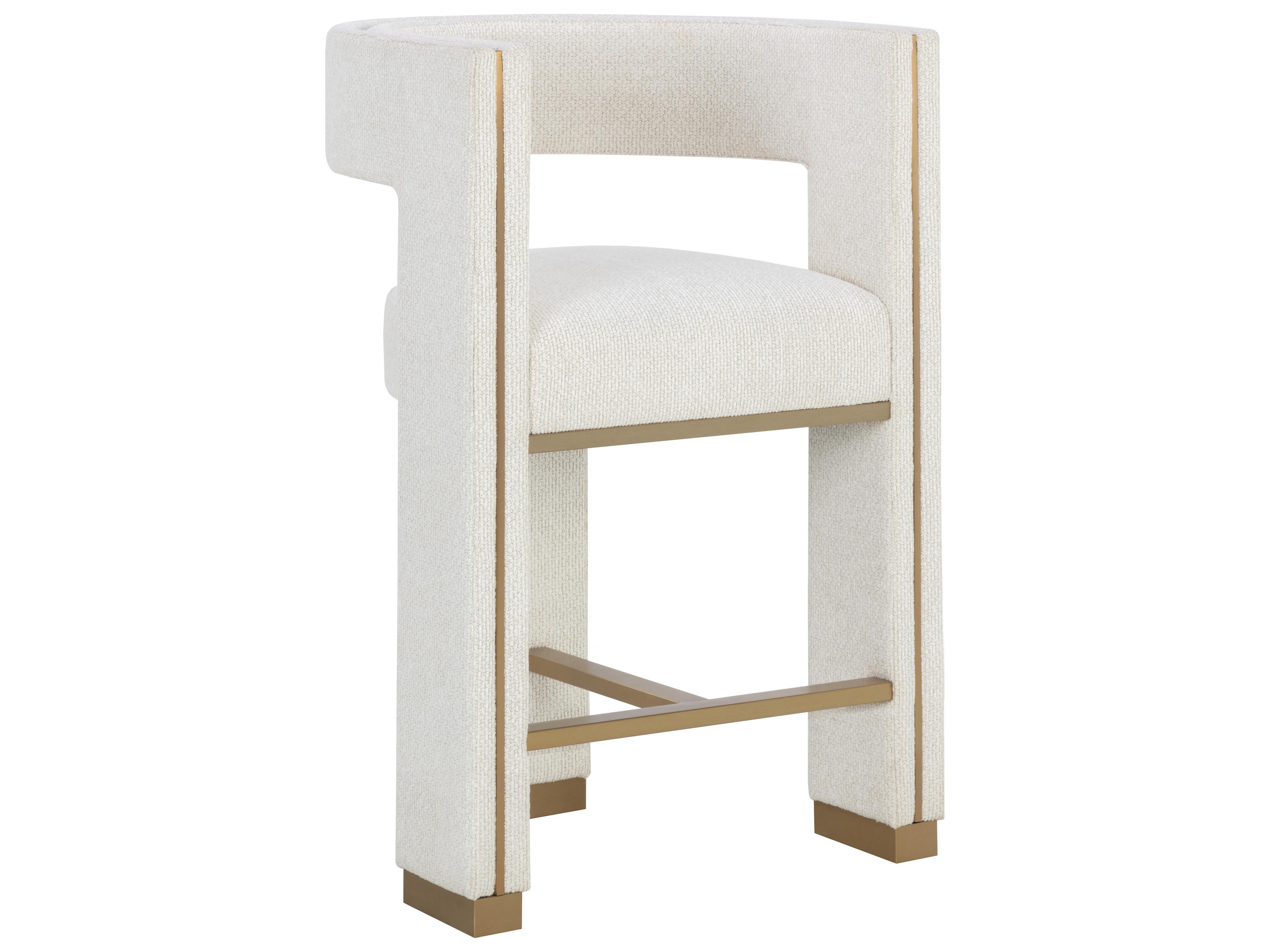 Sunpan Adamina Cream Upholstered Counter Stool