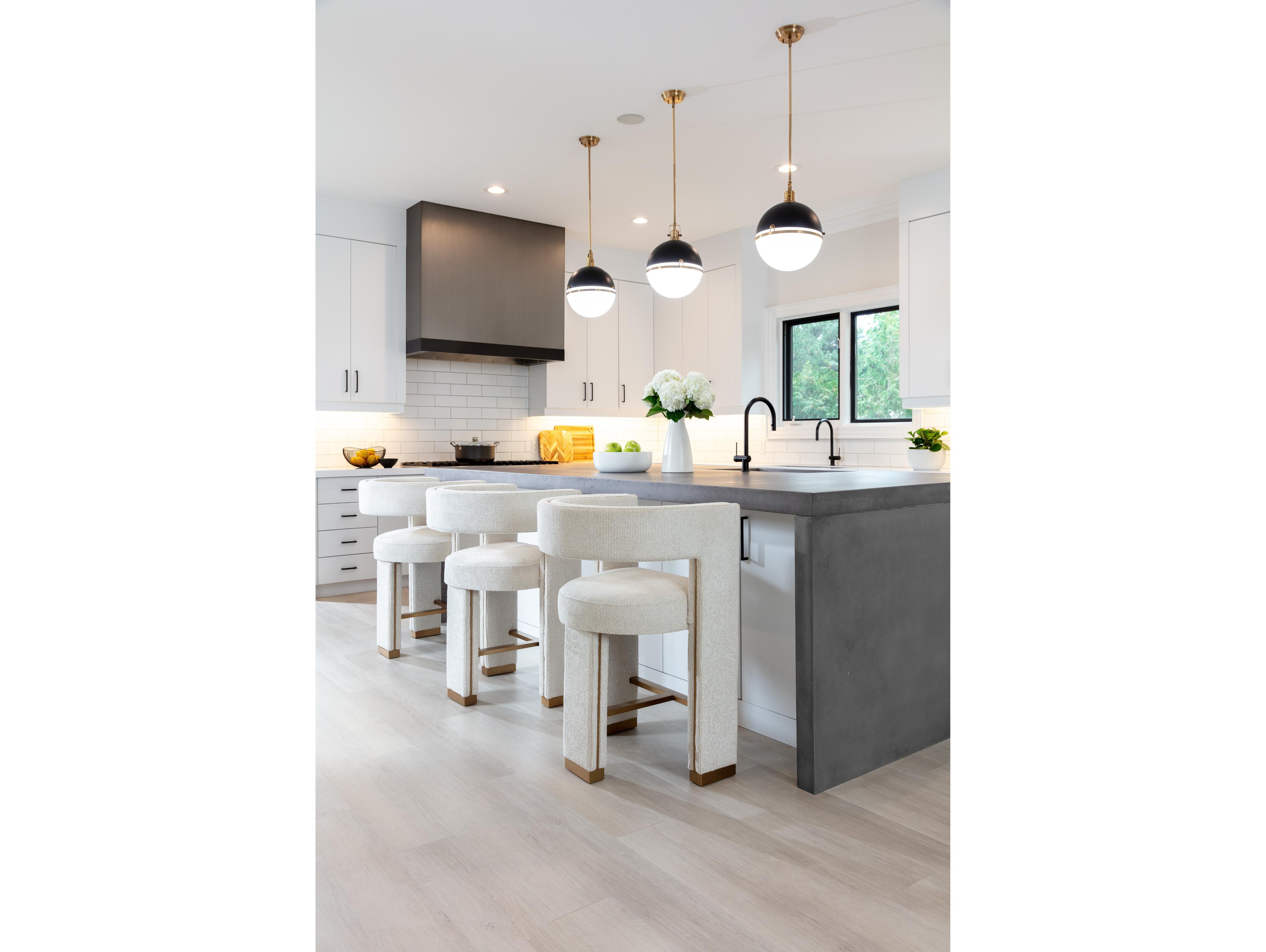 Sunpan Adamina Cream Upholstered Counter Stool