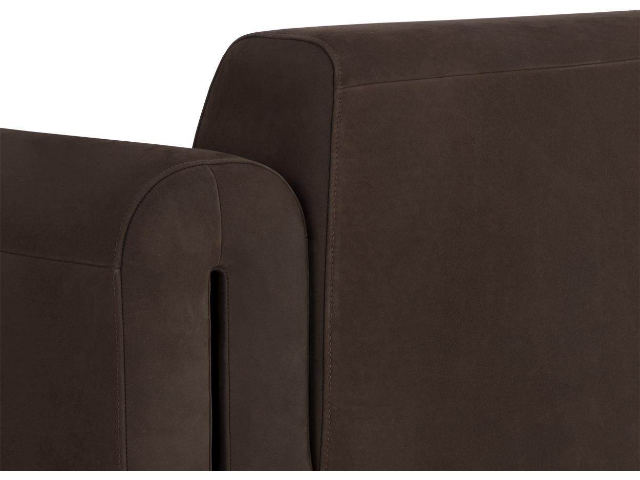 Sunpan Romer Brown Leather Accent Chair