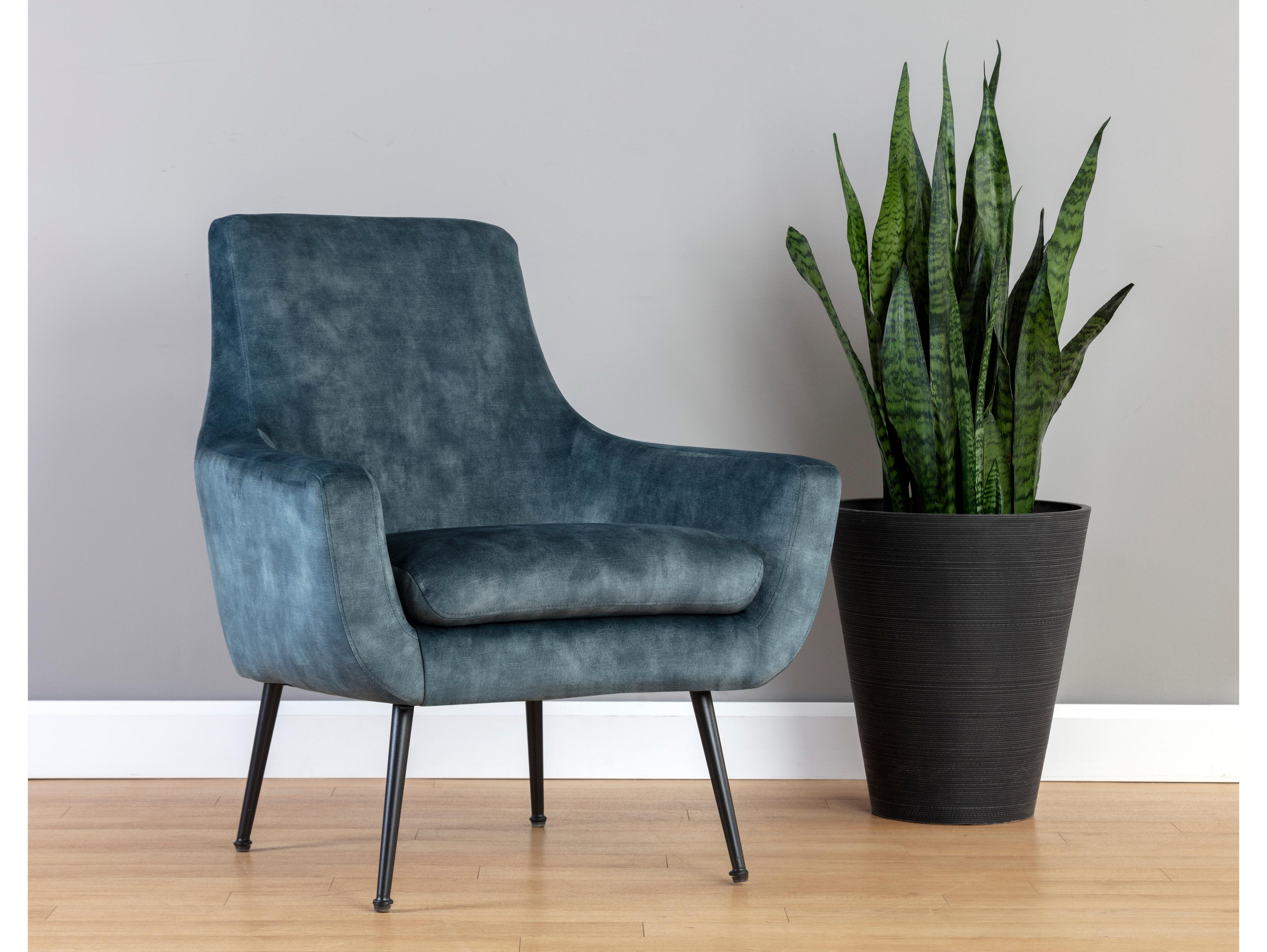 Sunpan Aletta Gray Fabric Accent Chair