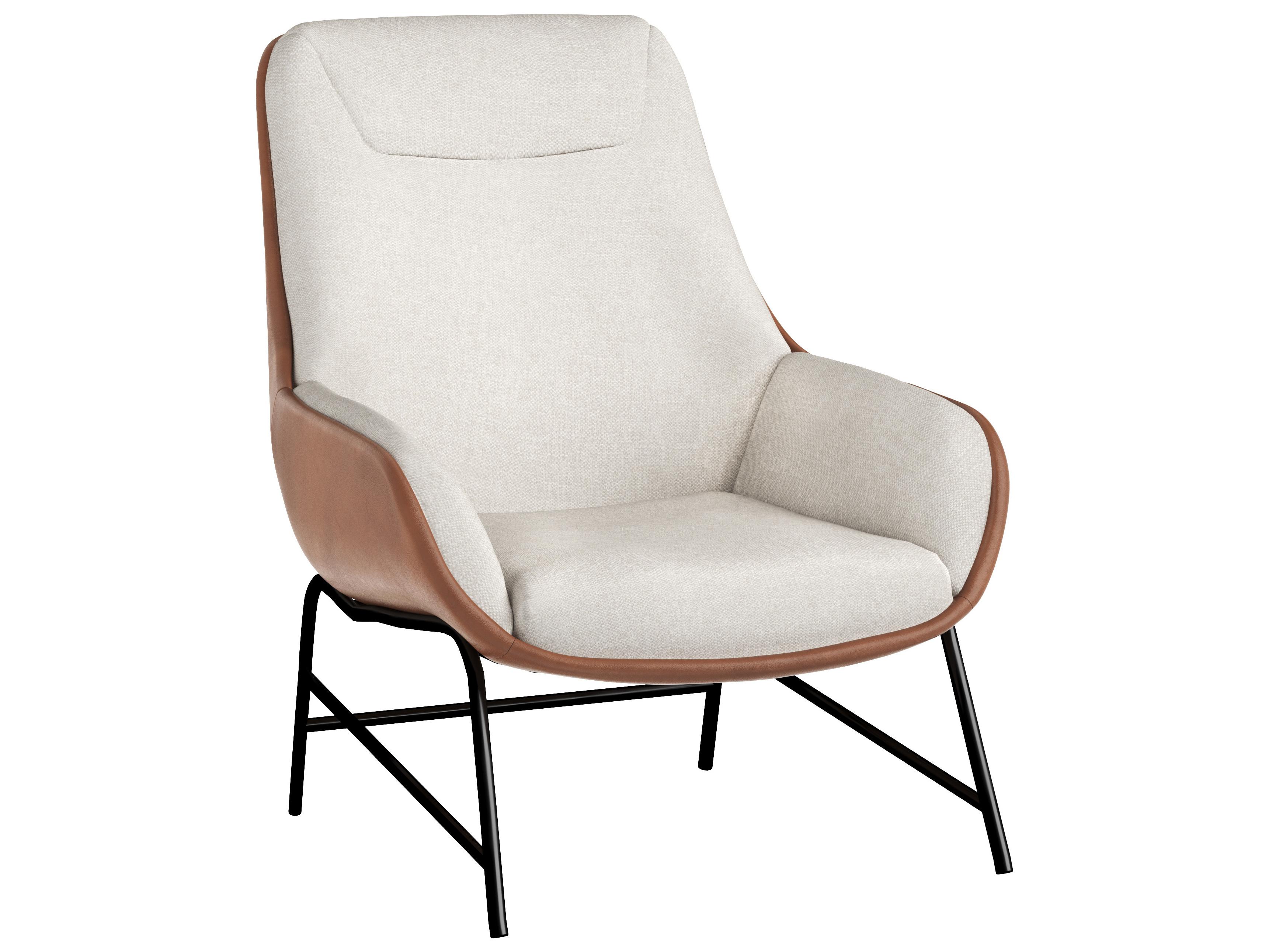 Sunpan Lucier Beige Fabric Accent Chair