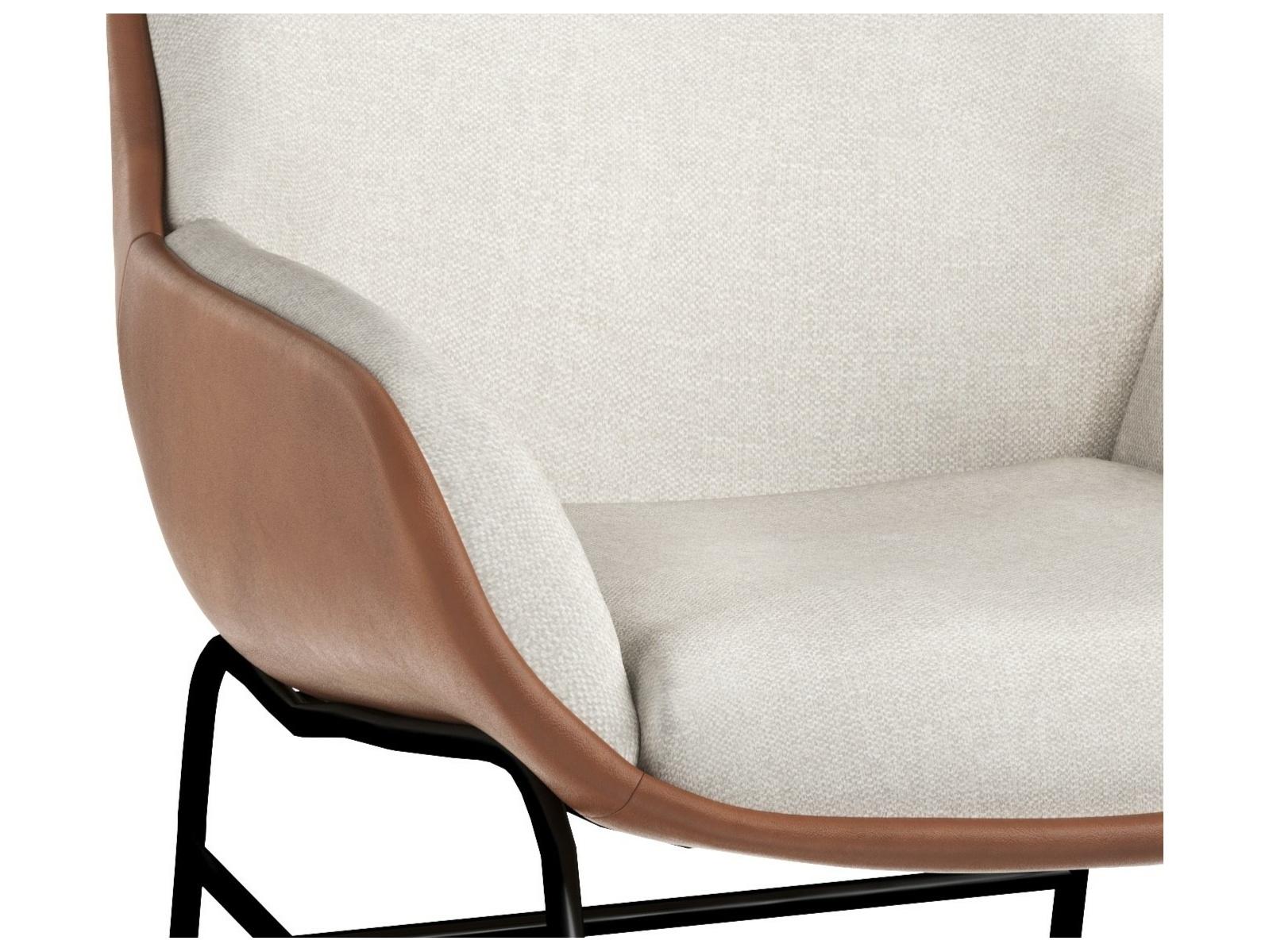 Sunpan Lucier Beige Fabric Accent Chair