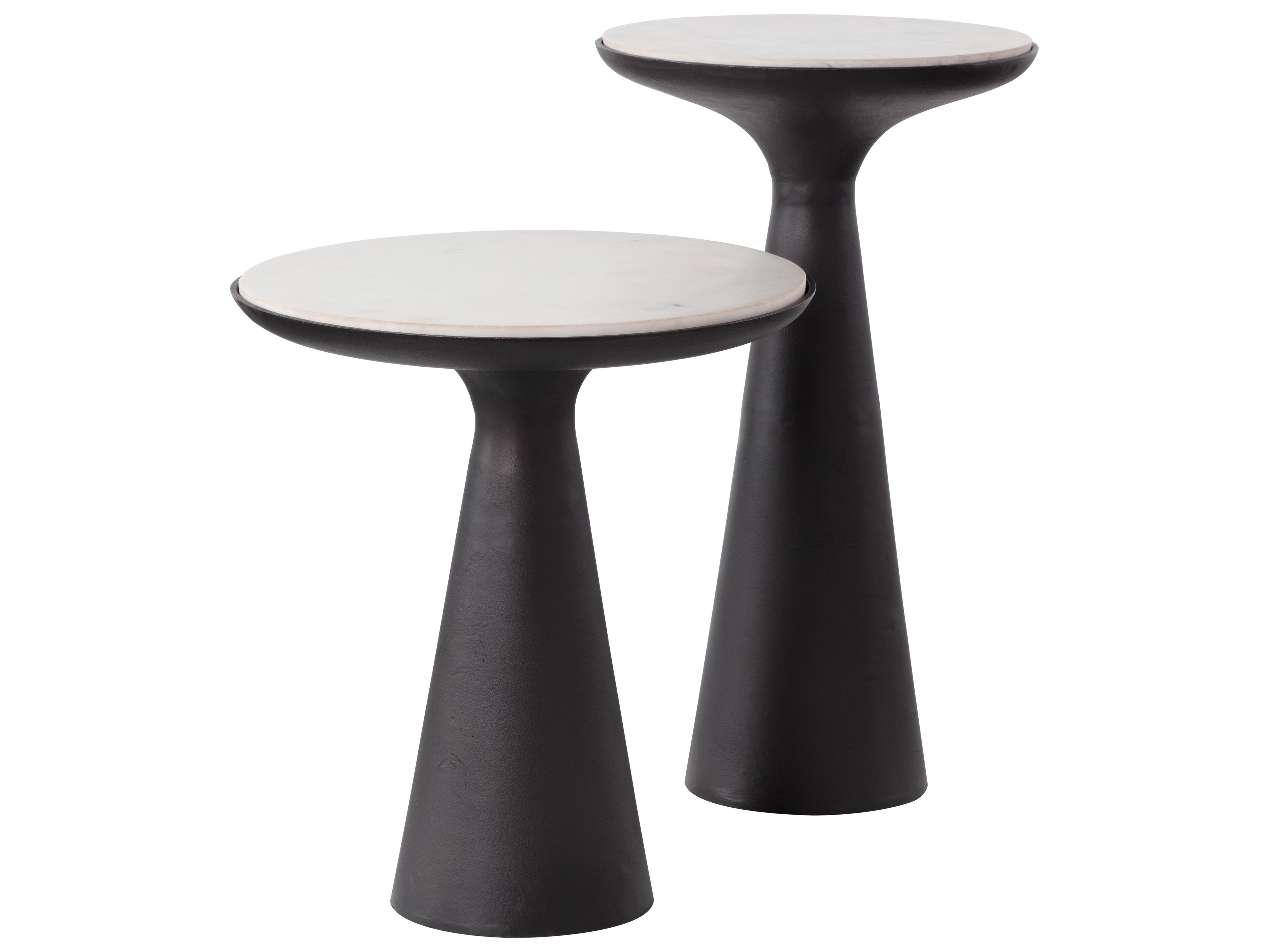 Sunpan Chizu Round Marble End Table