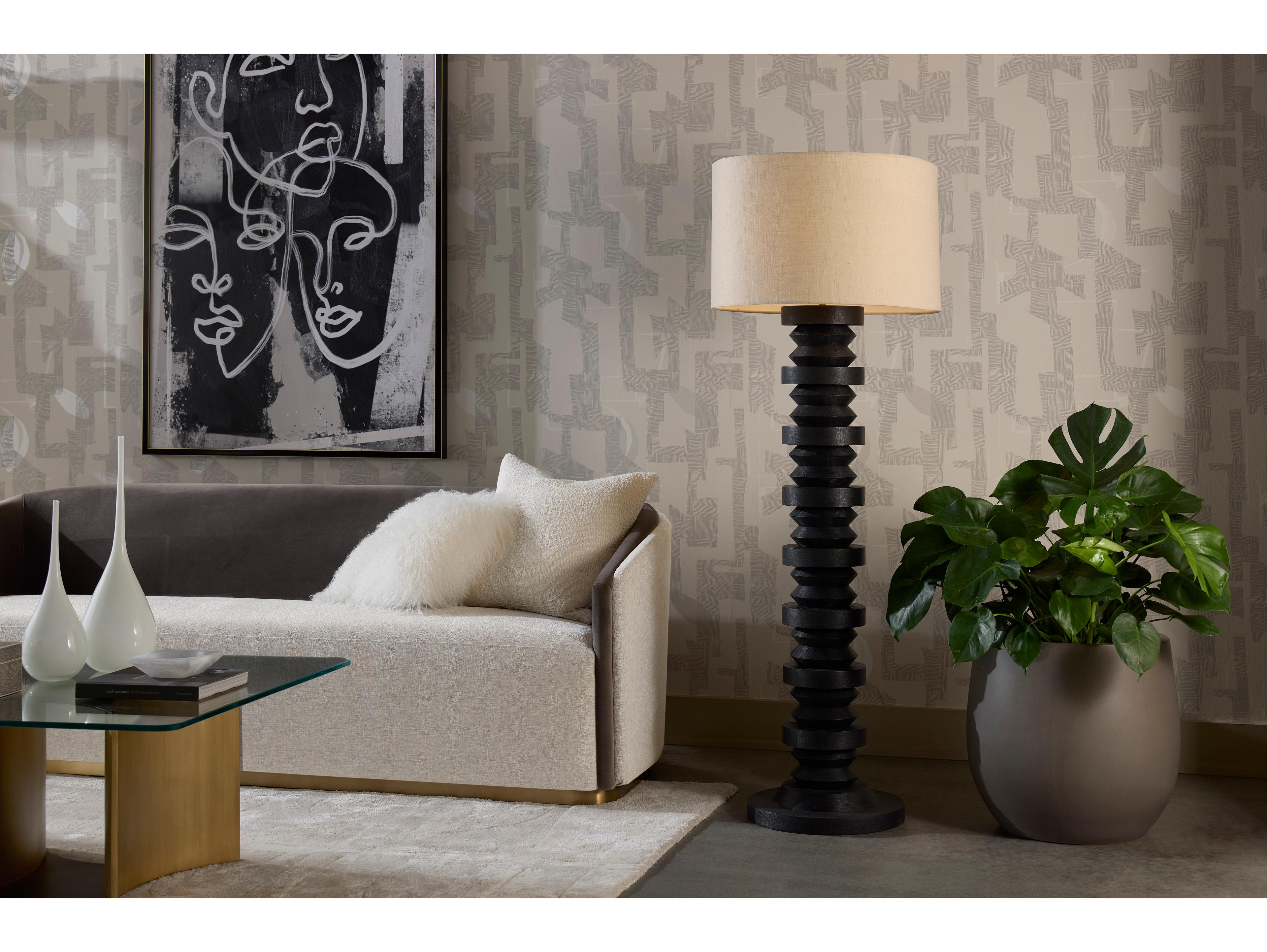 Sunpan Capo Black Floor Lamp