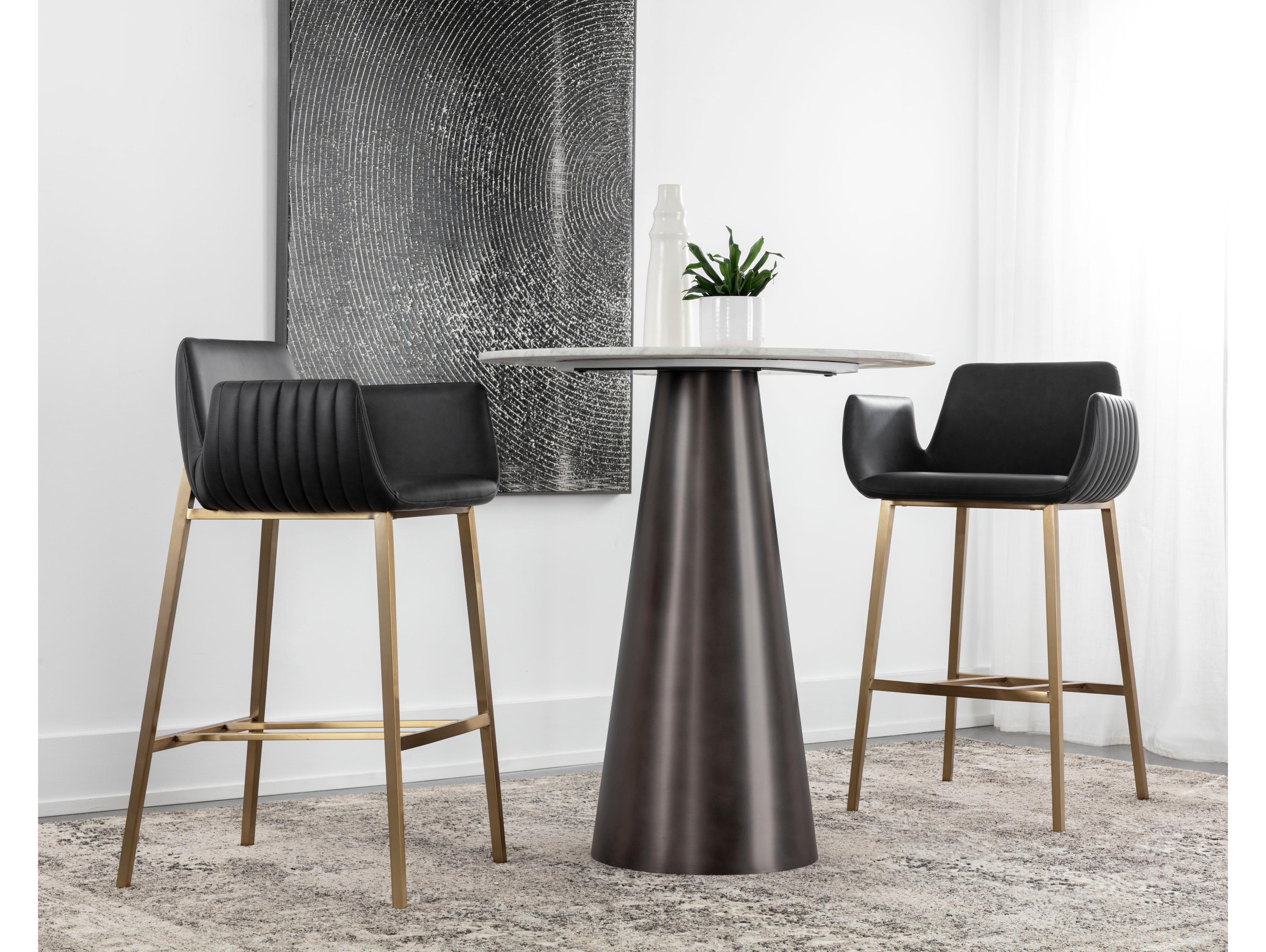 Sunpan Lucano Faux Leather Bar Stool