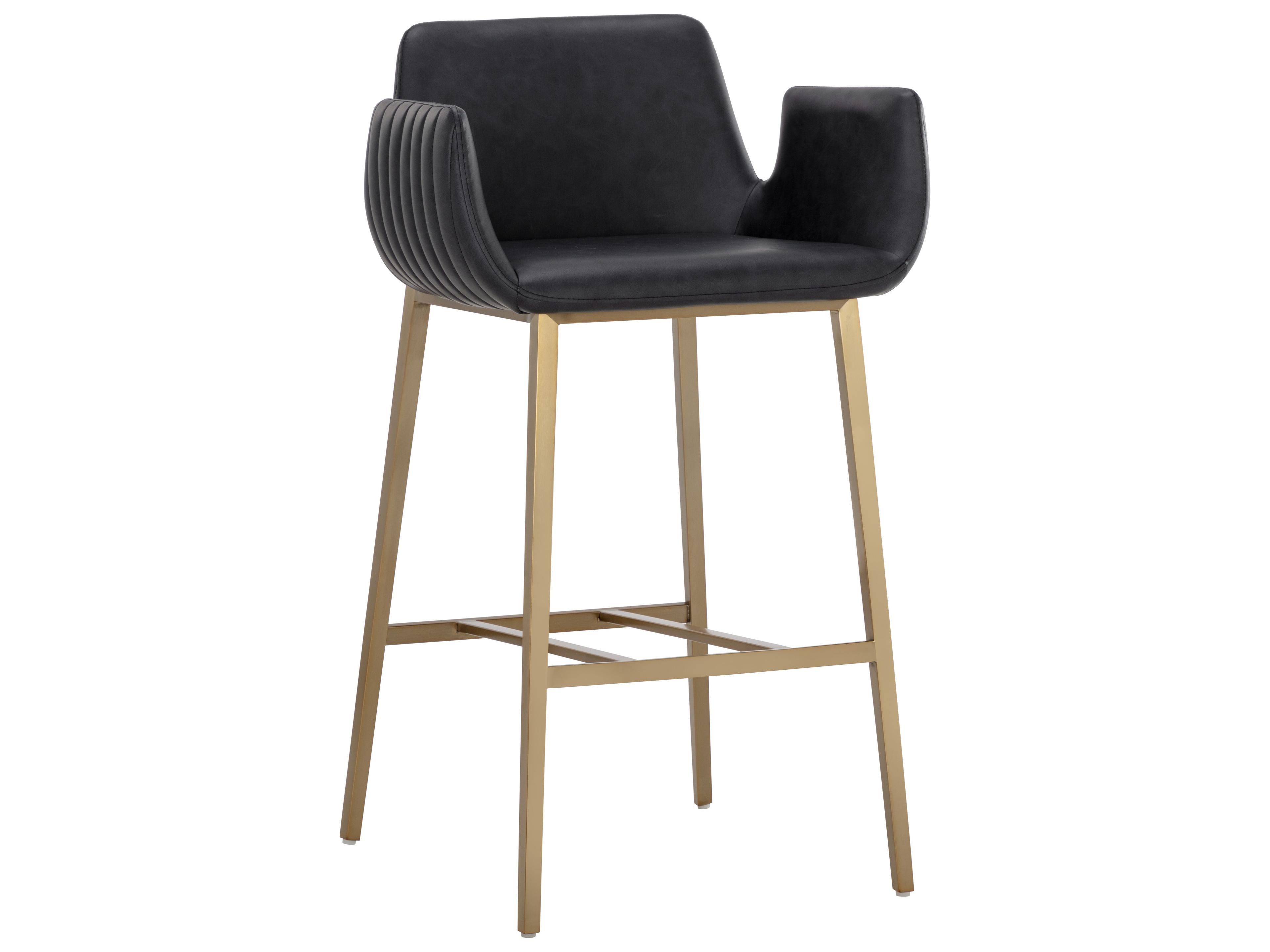 Sunpan Lucano Faux Leather Bar Stool