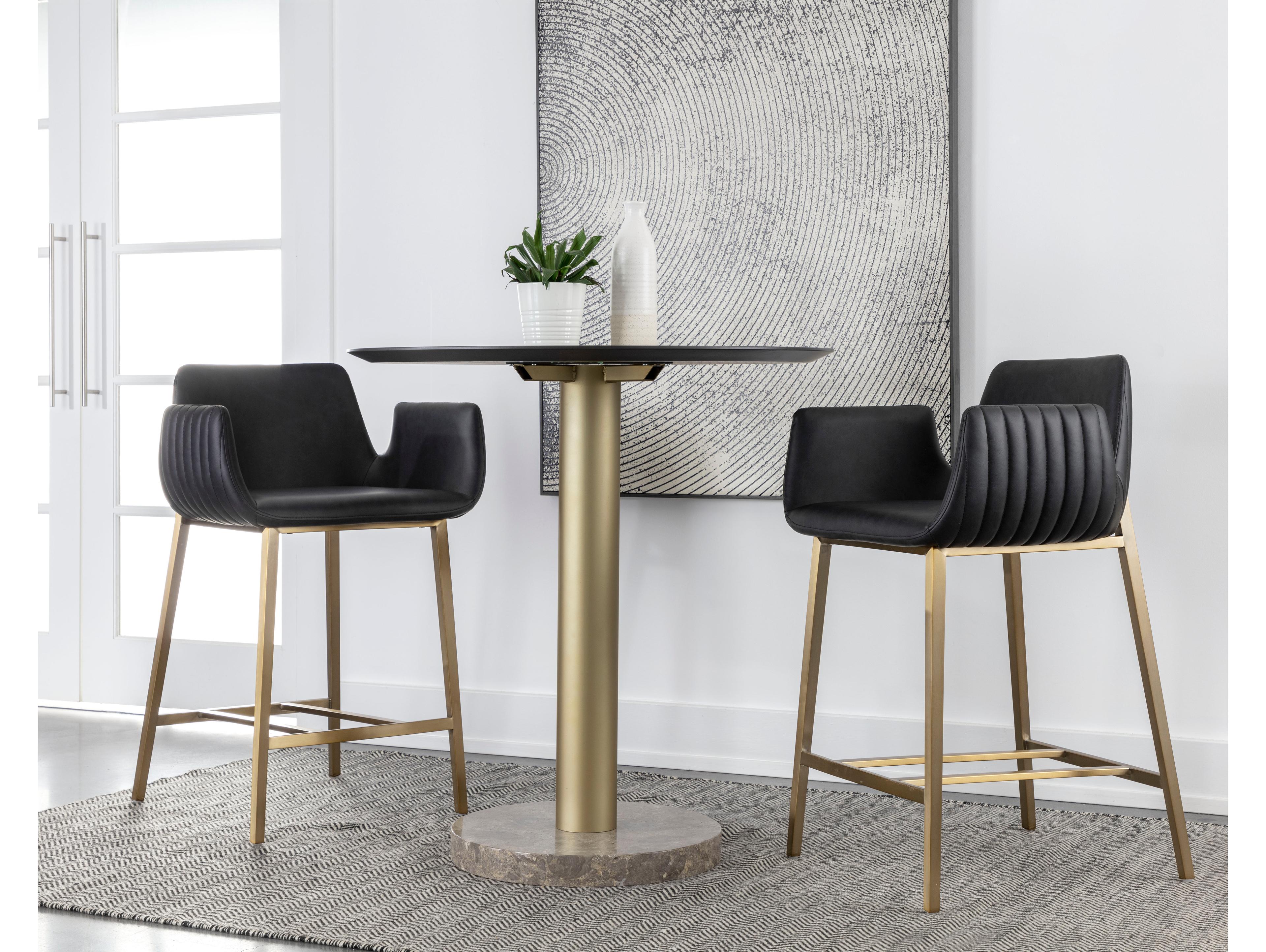 Sunpan Lucano Faux Leather Counter Stool