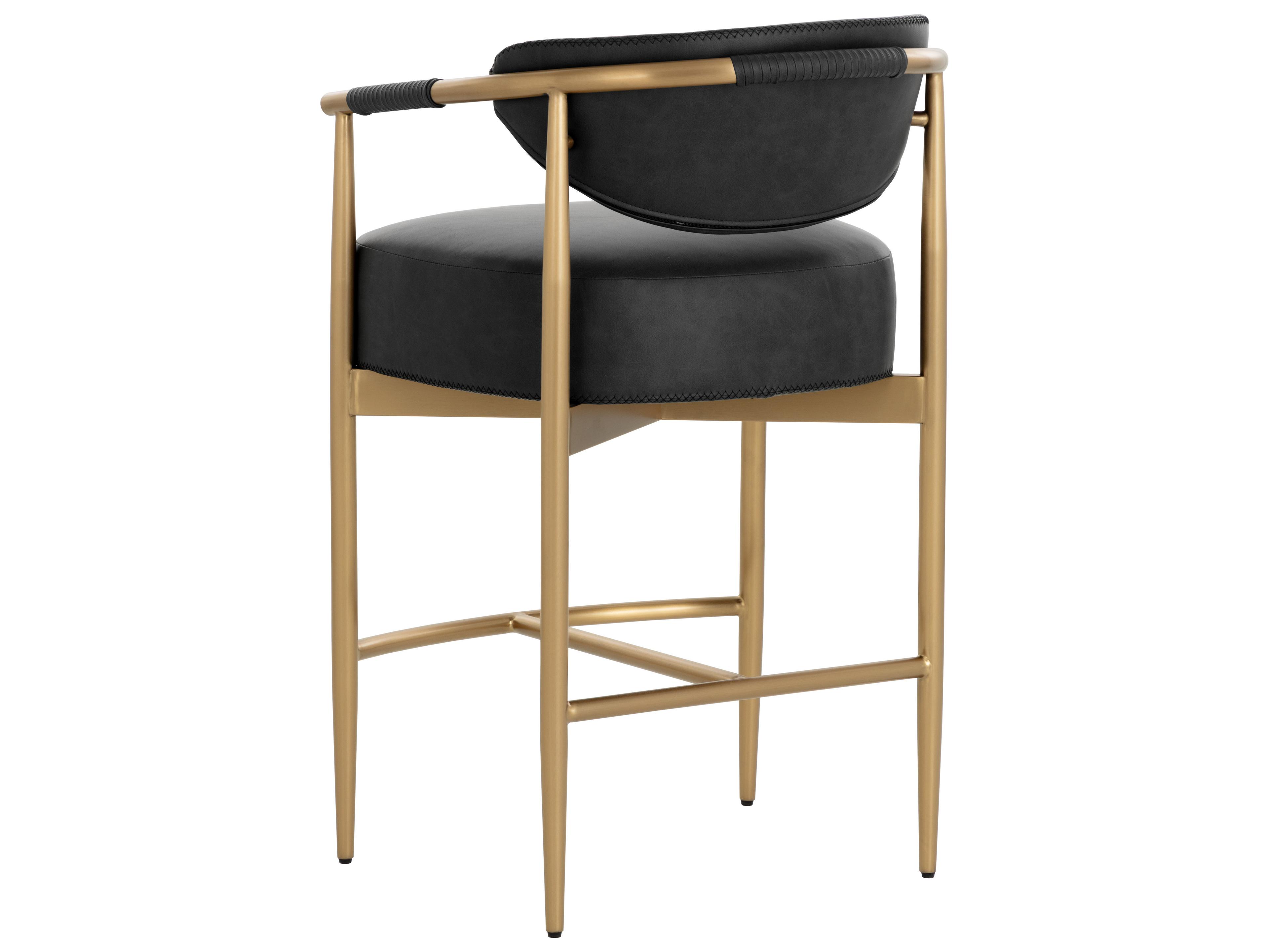 Sunpan Heloise Faux Leather Counter Stool