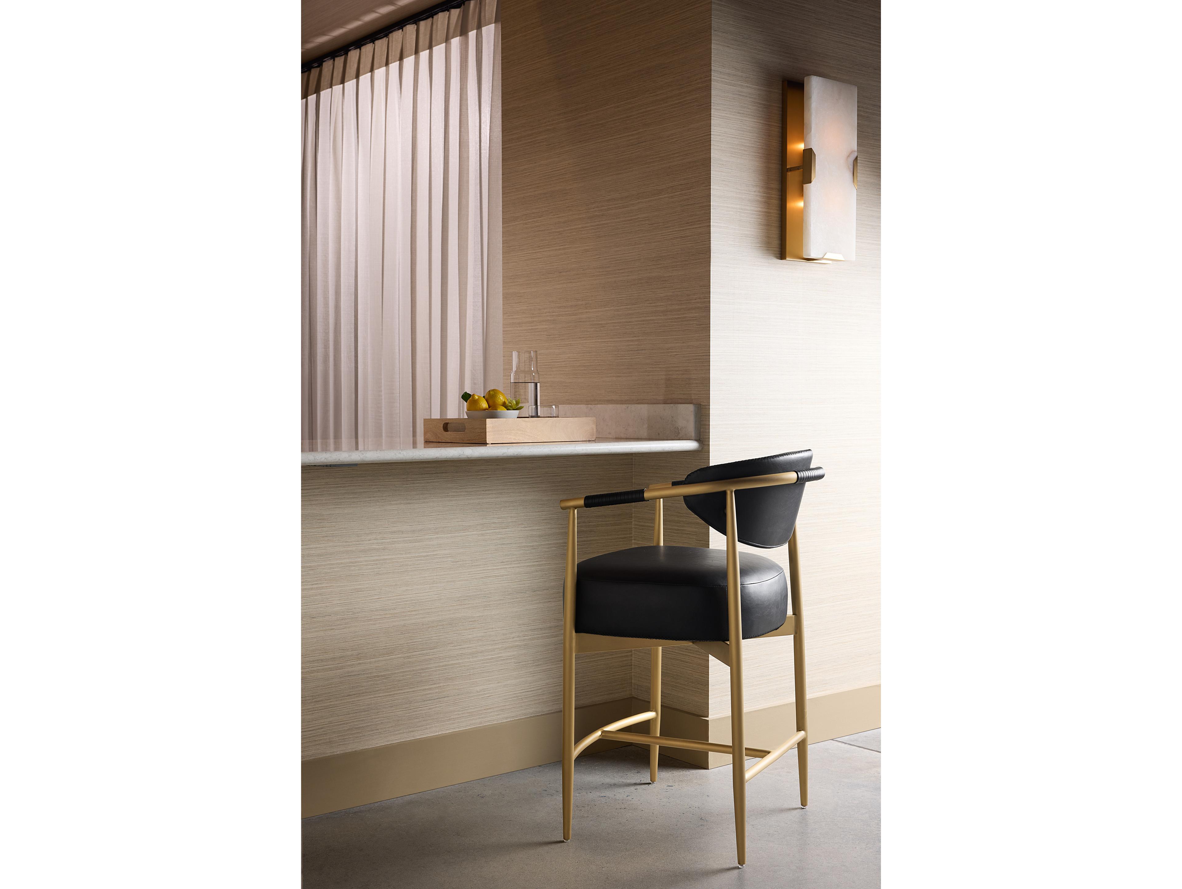 Sunpan Heloise Faux Leather Counter Stool