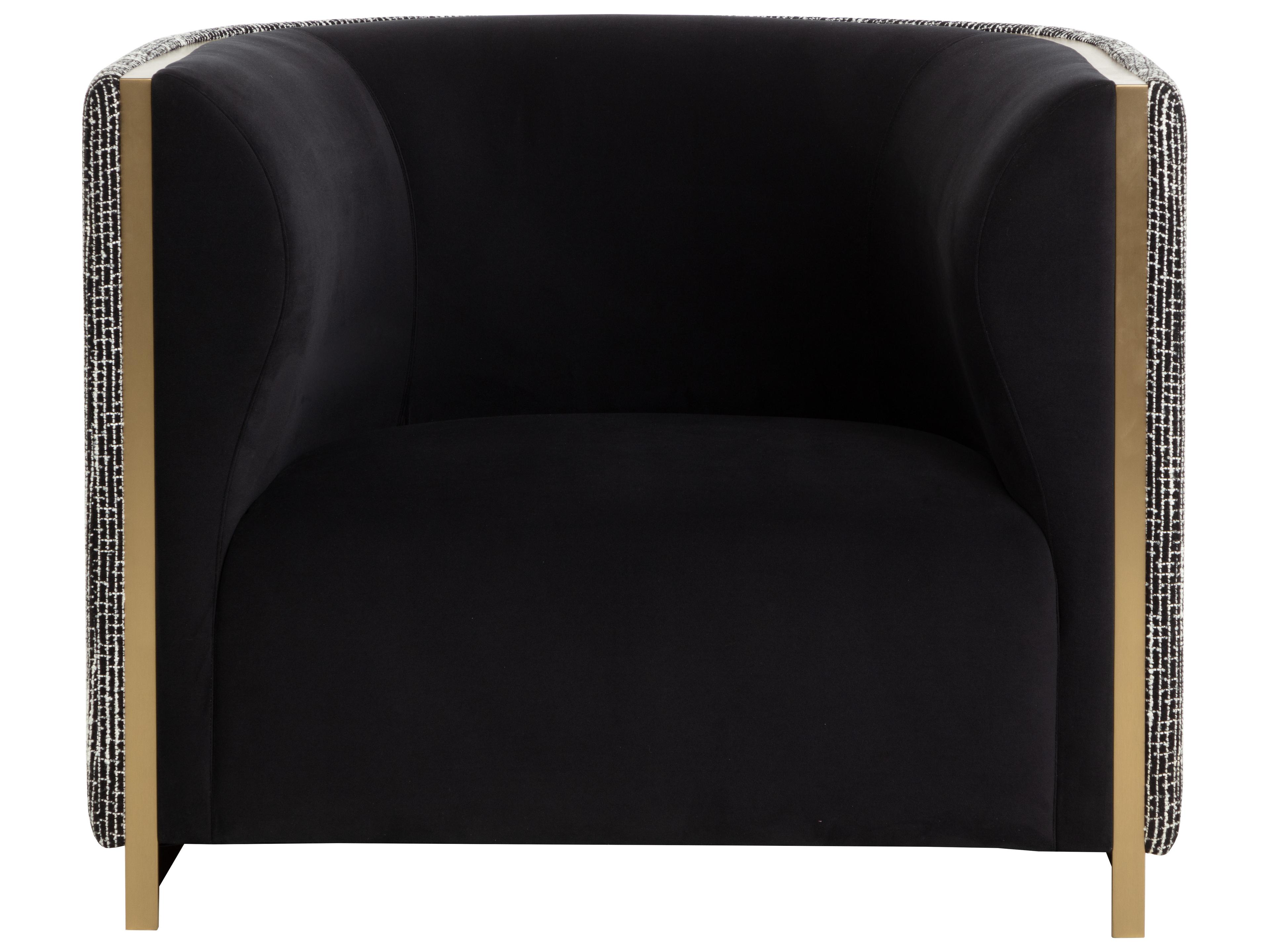 Sunpan Larron Black Accent Chair