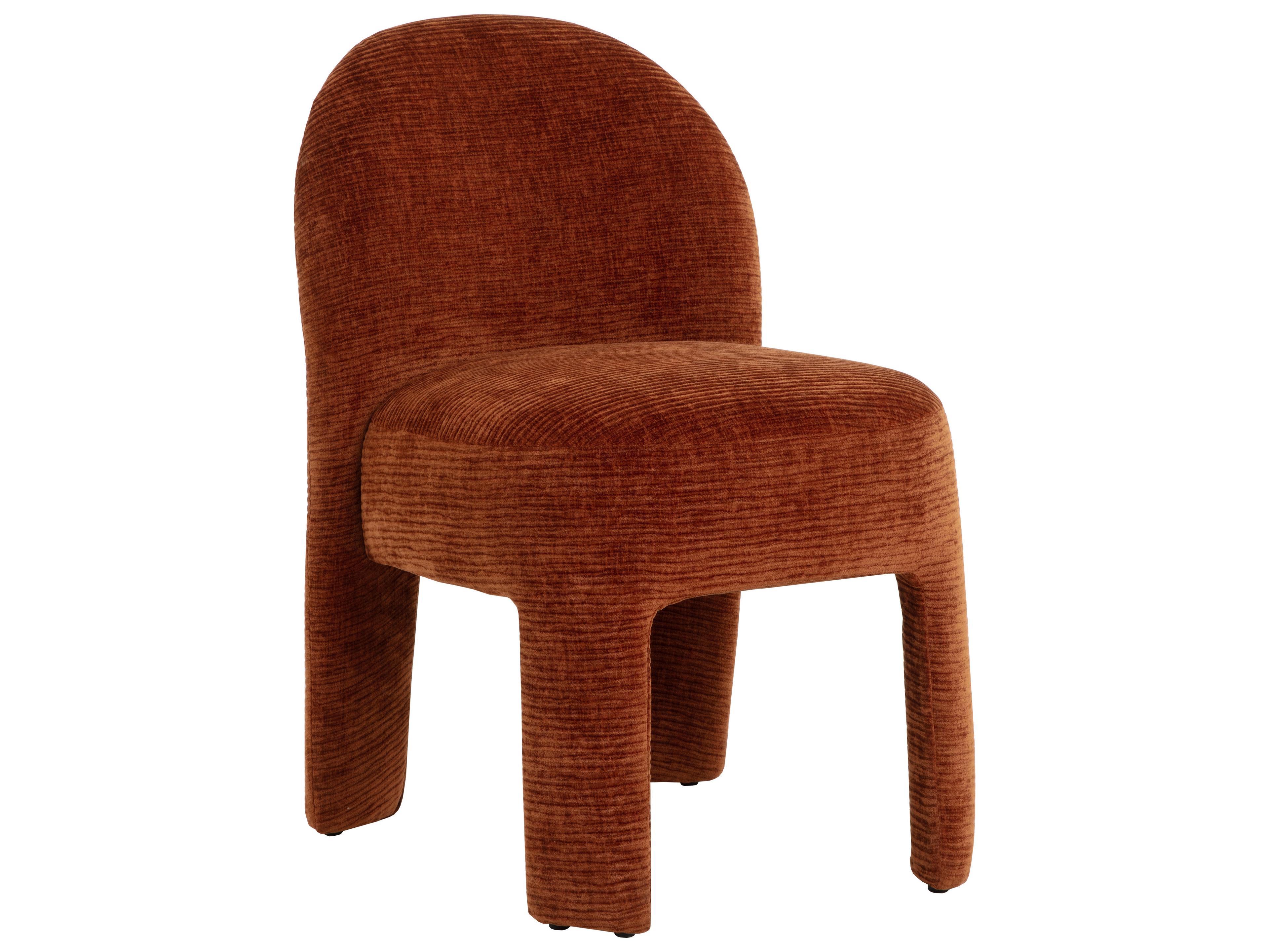 Sunpan Myrtle Brown Upholstered Armless Dining Chair