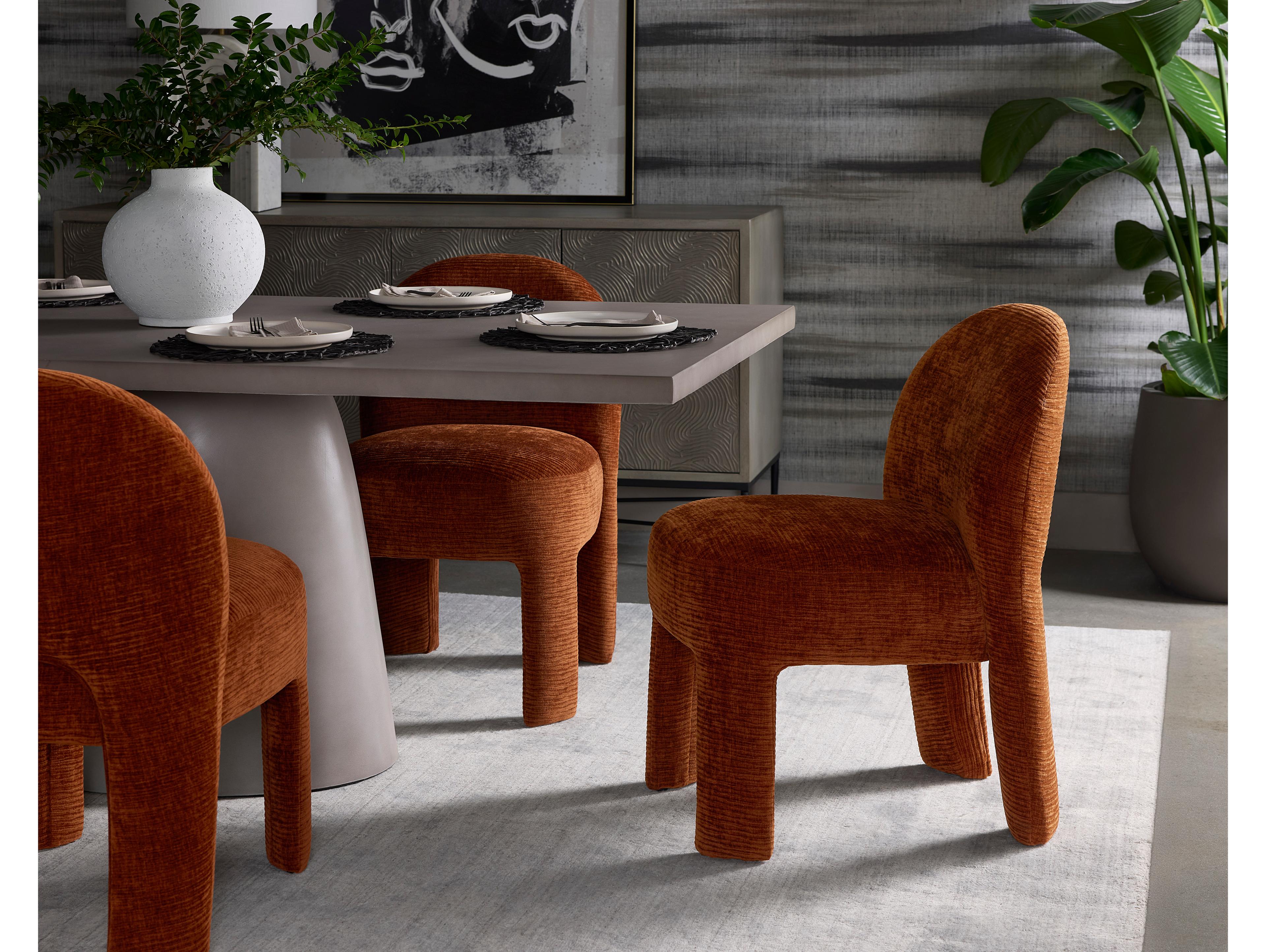 Sunpan Myrtle Brown Upholstered Armless Dining Chair