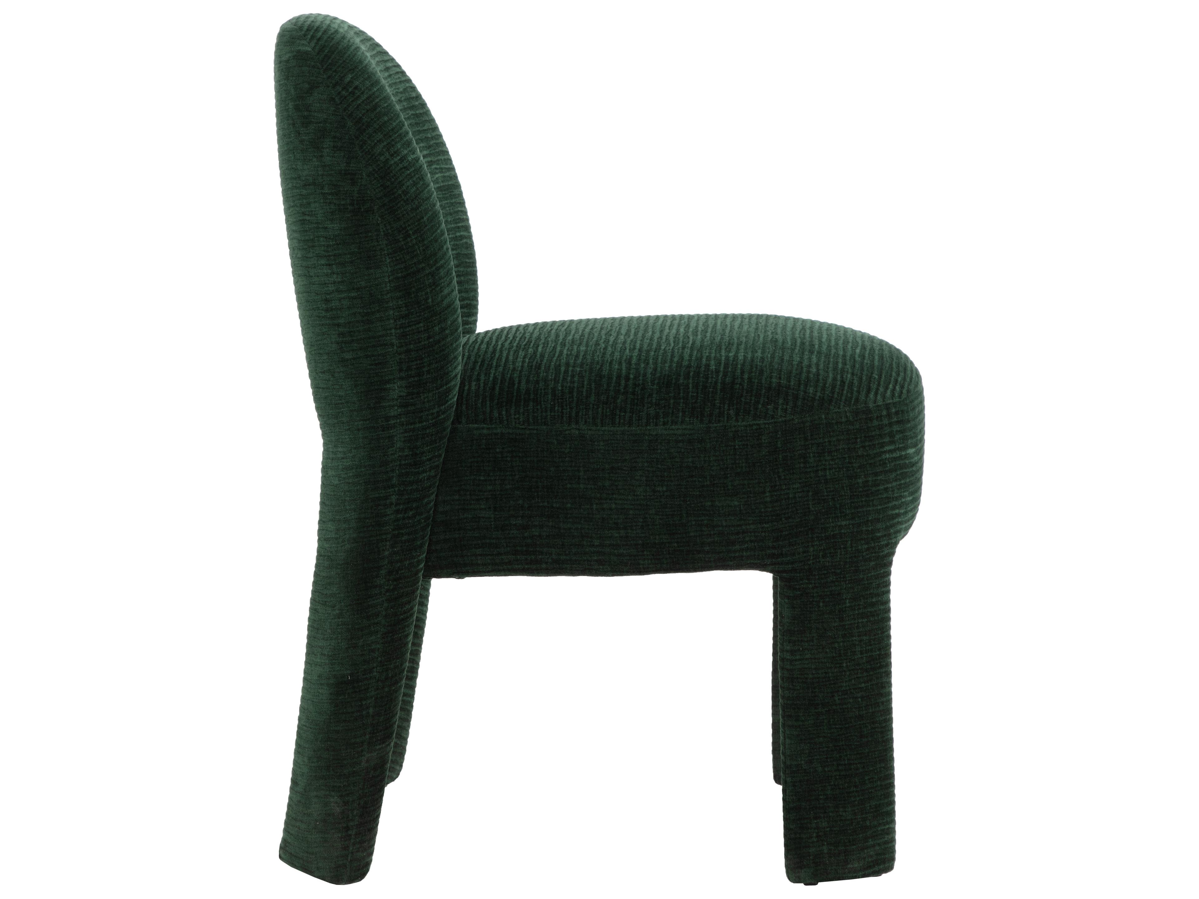 Sunpan Myrtle Green Upholstered Armless Dining Chair