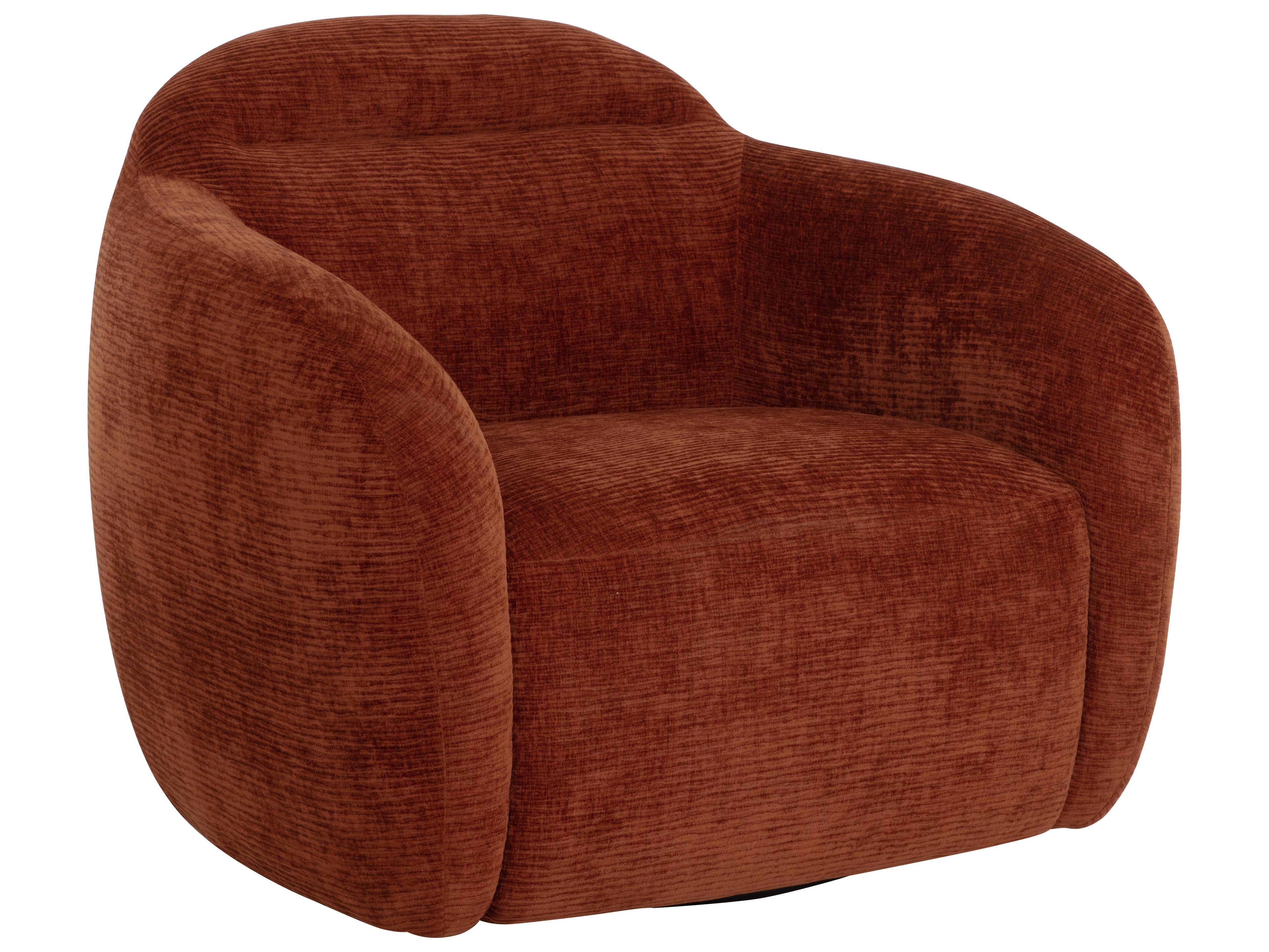 Sunpan Ismo Swivel Brown Accent Chair