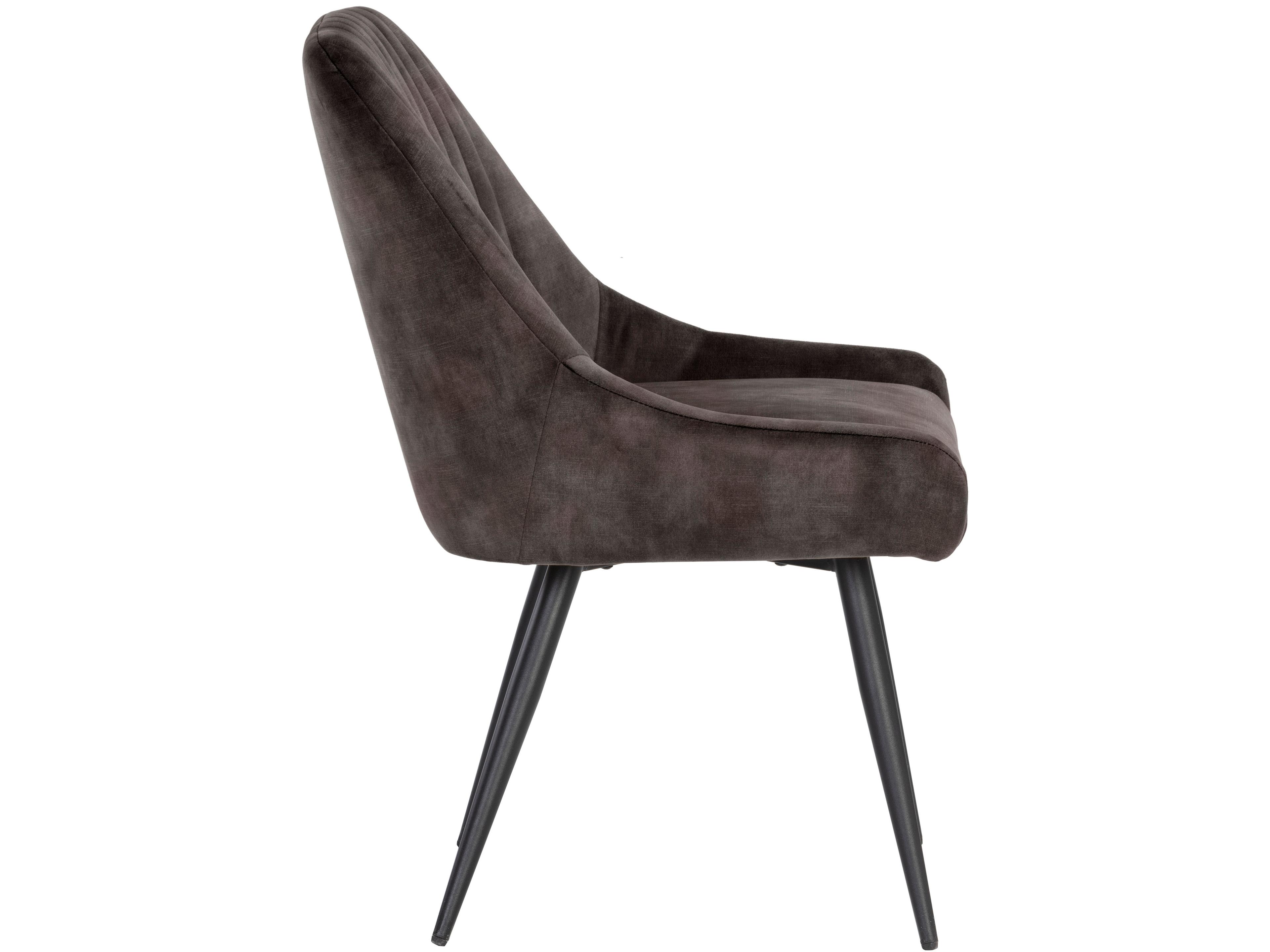 Sunpan Chardon Black Upholstered Armless Dining Chair