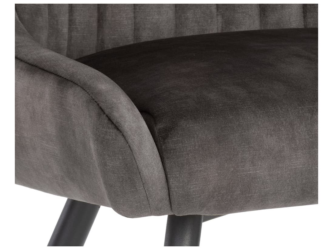 Sunpan Chardon Black Upholstered Armless Dining Chair