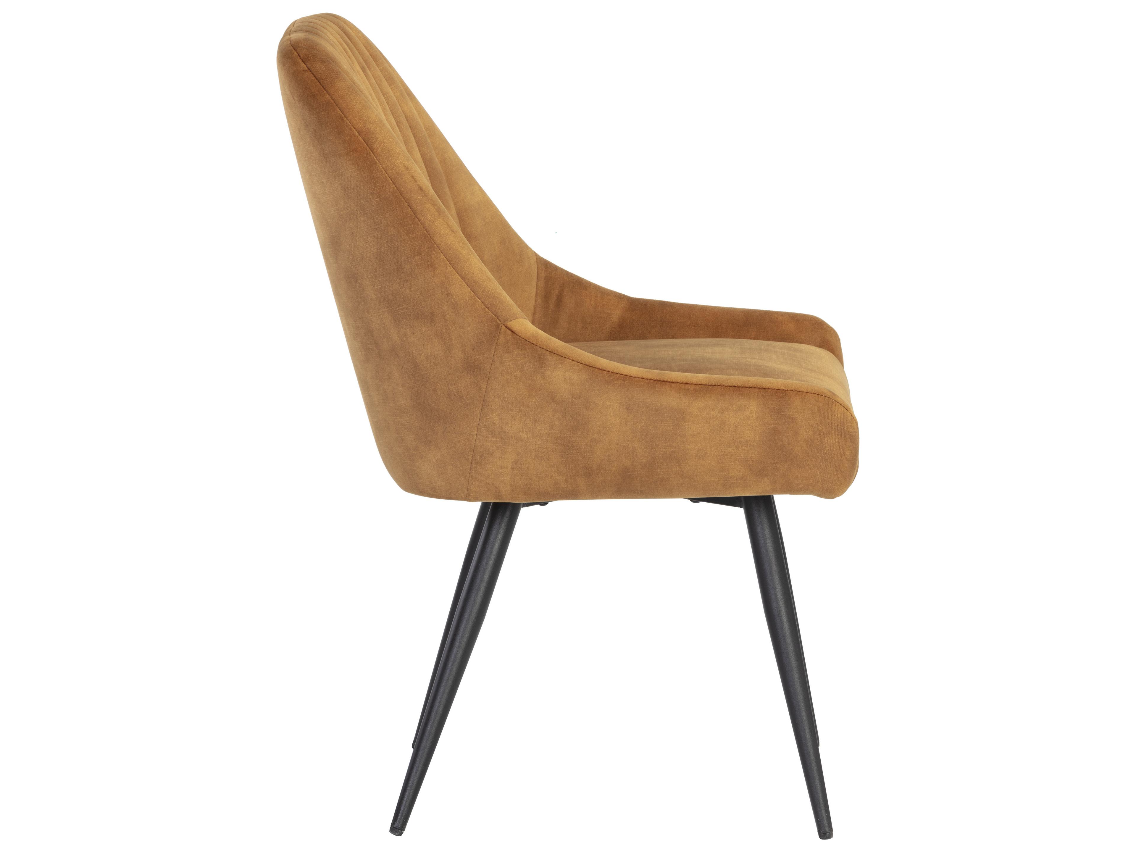 Sunpan Chardon Gold Upholstered Armless Dining Chair