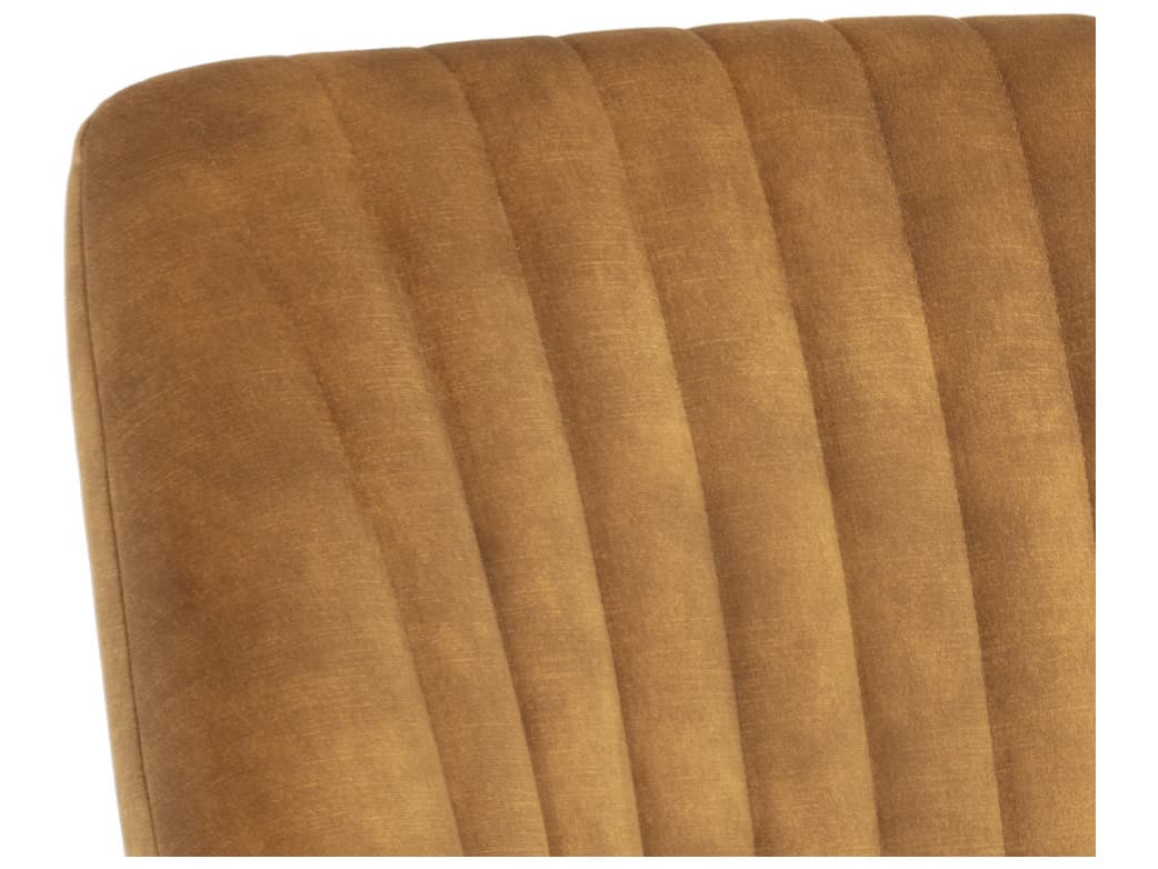 Sunpan Chardon Gold Upholstered Armless Dining Chair