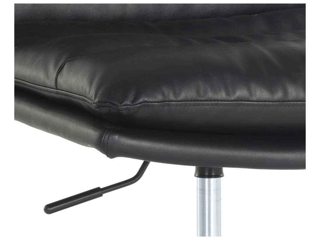 Sunpan Stinson Black Faux Leather Adjustable Swivel Computer Office Chair