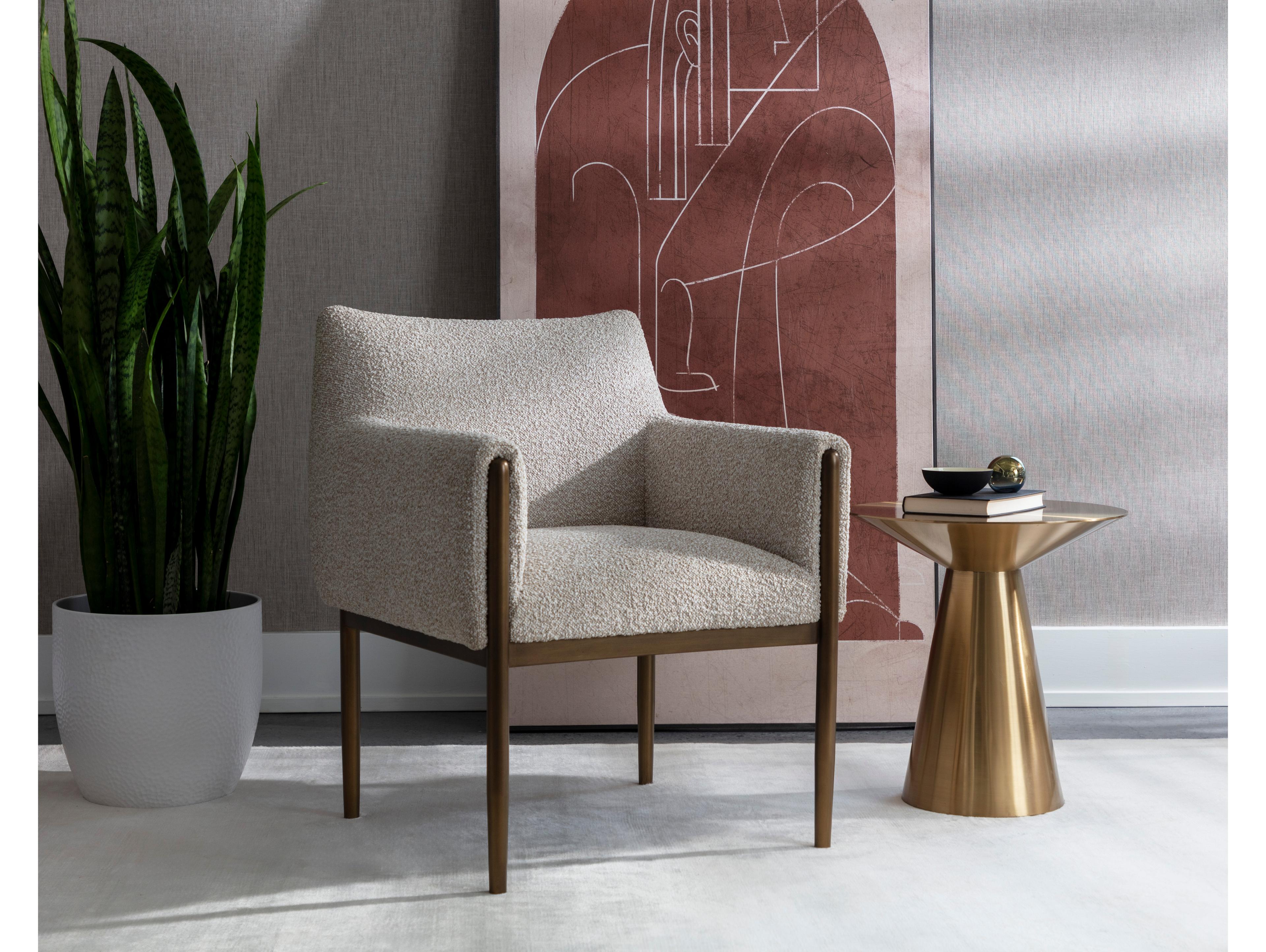 Sunpan Olea Beige Accent Chair