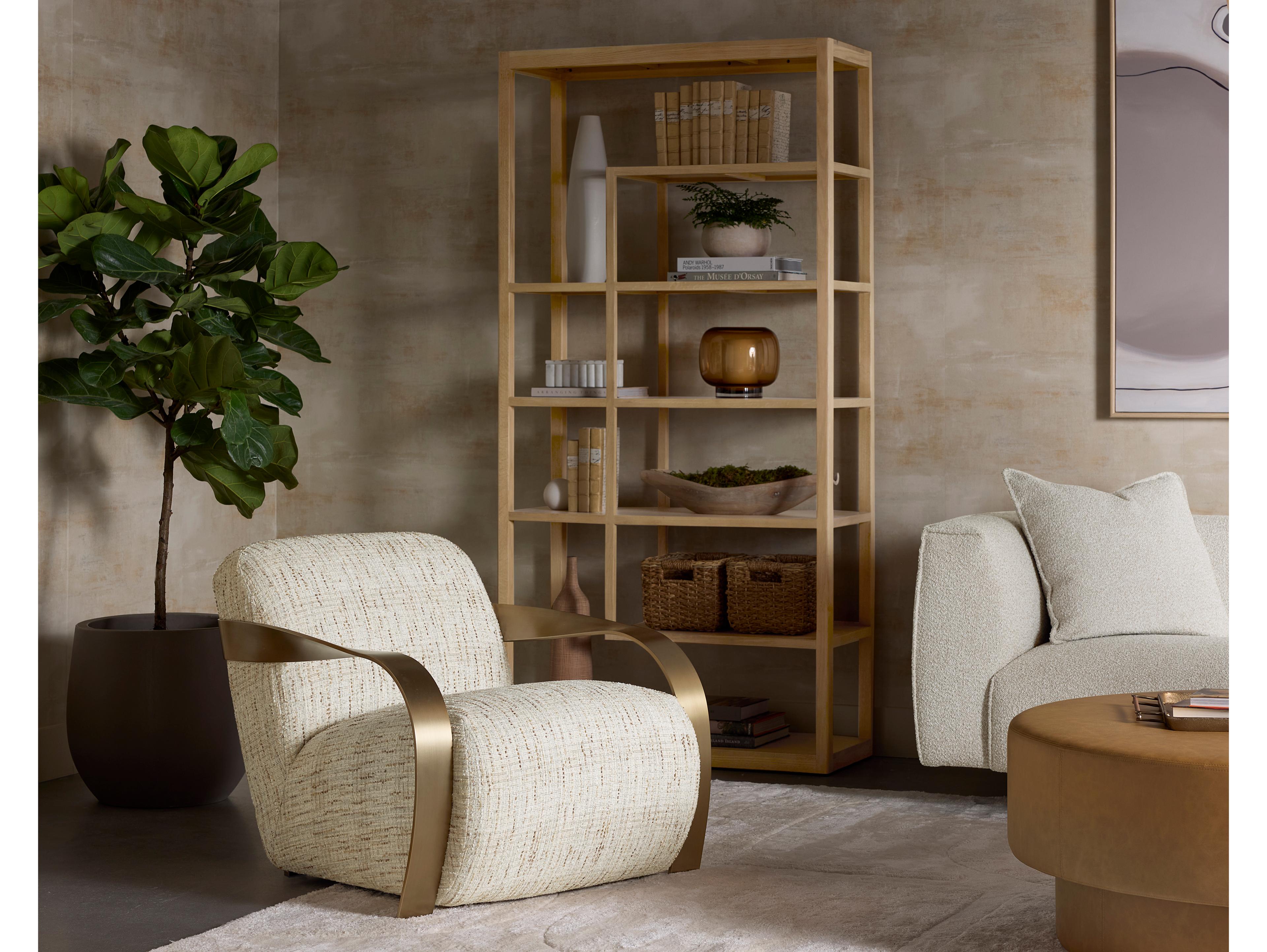 Sunpan Mattis Taupe Beige Upholstered Sofa