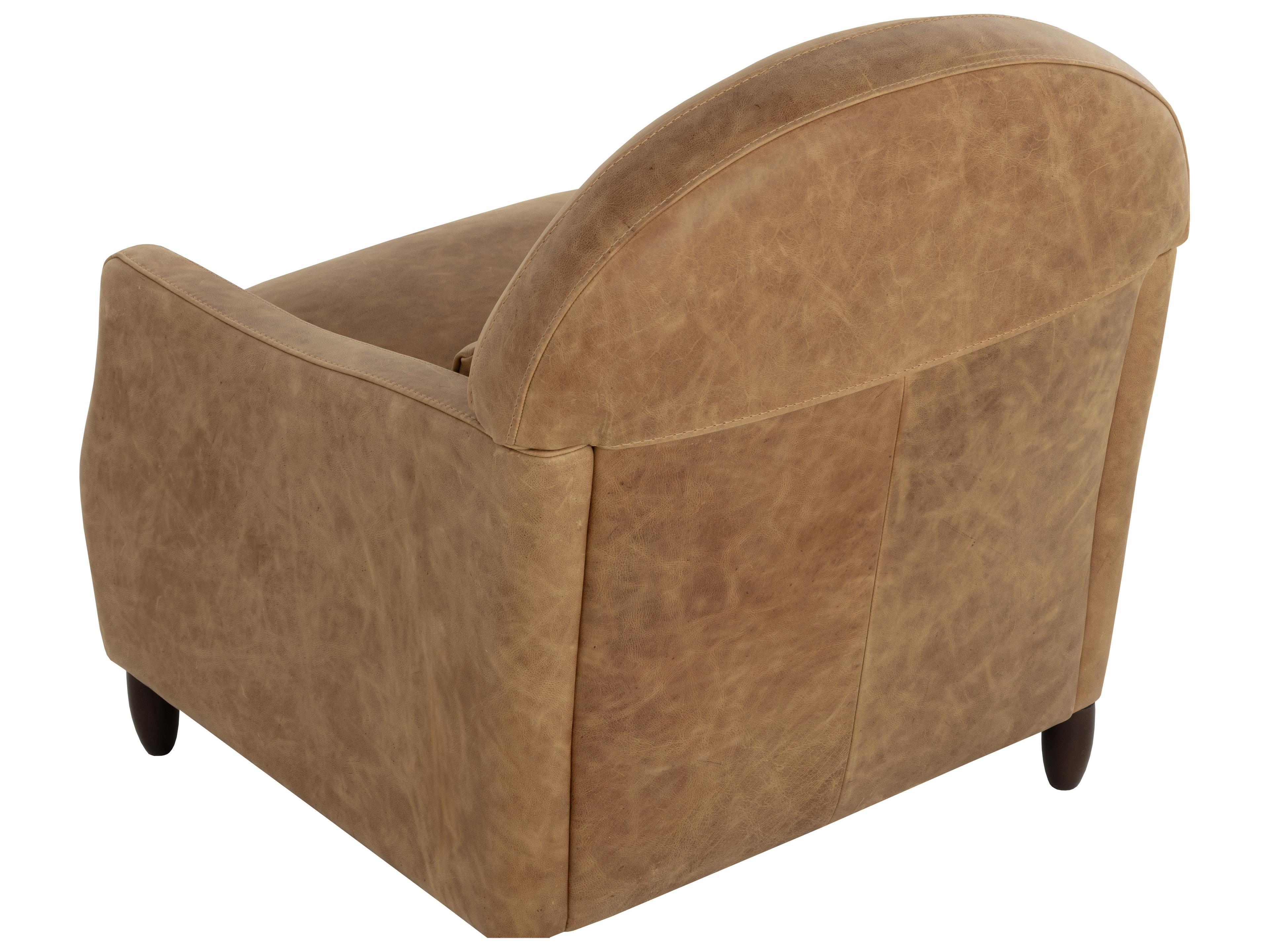 Sunpan Cynthia Brown Leather Accent Chair