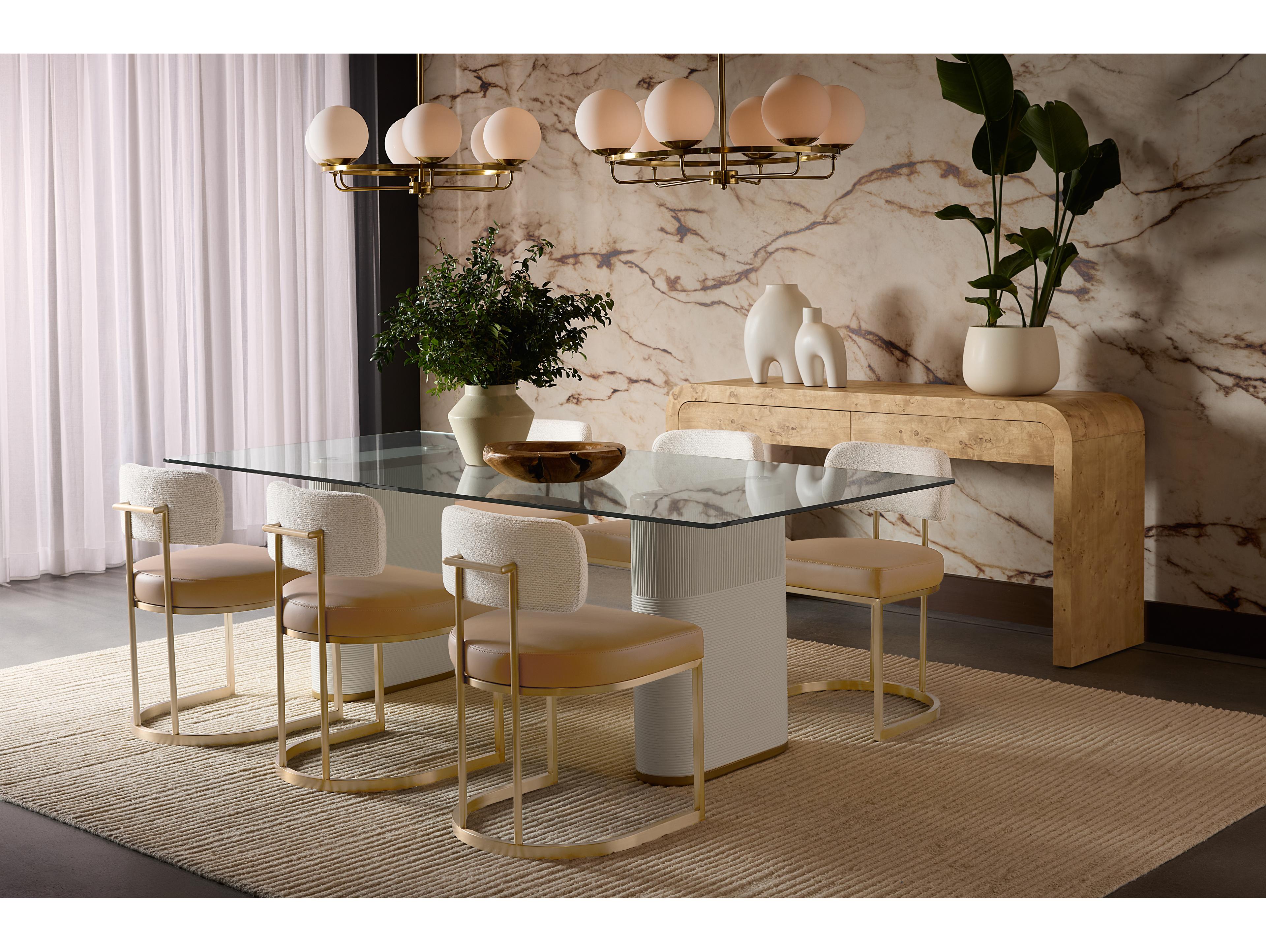 Sunpan Larissa Brown Upholstered Armless Dining Chair