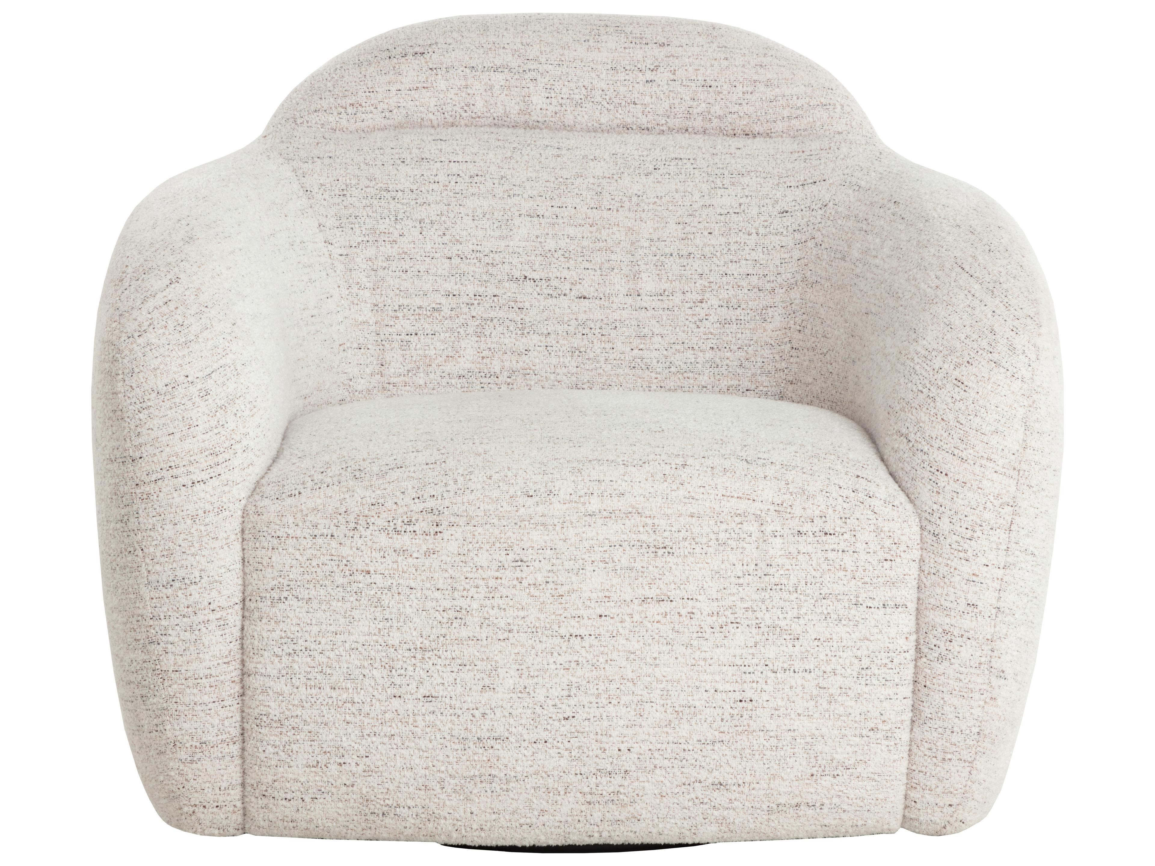 Sunpan Ismo Swivel Cream Accent Chair