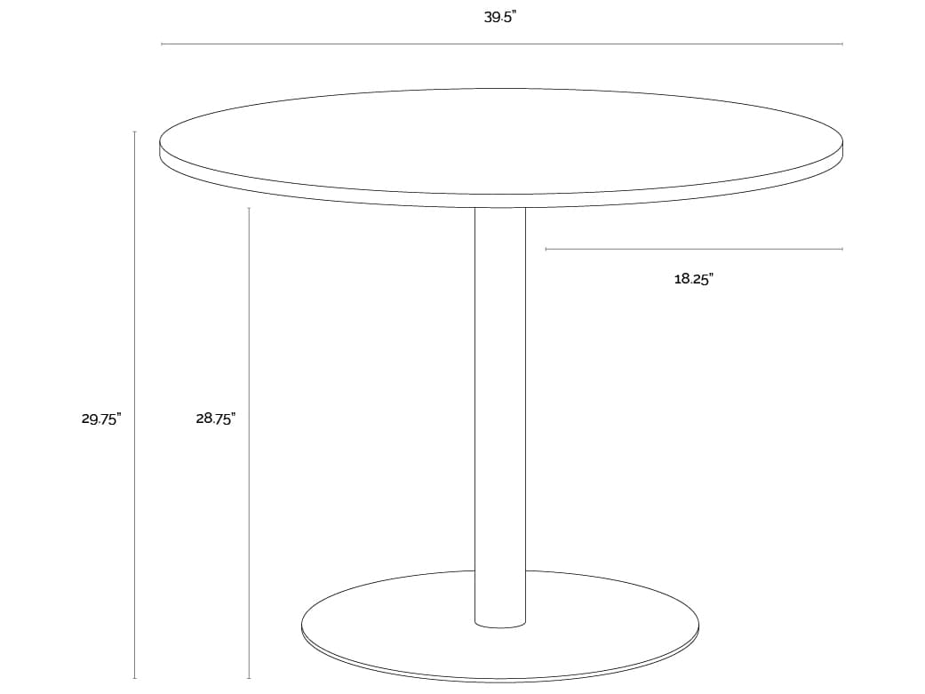 Sunpan Iska Bistro Table in 39.5"