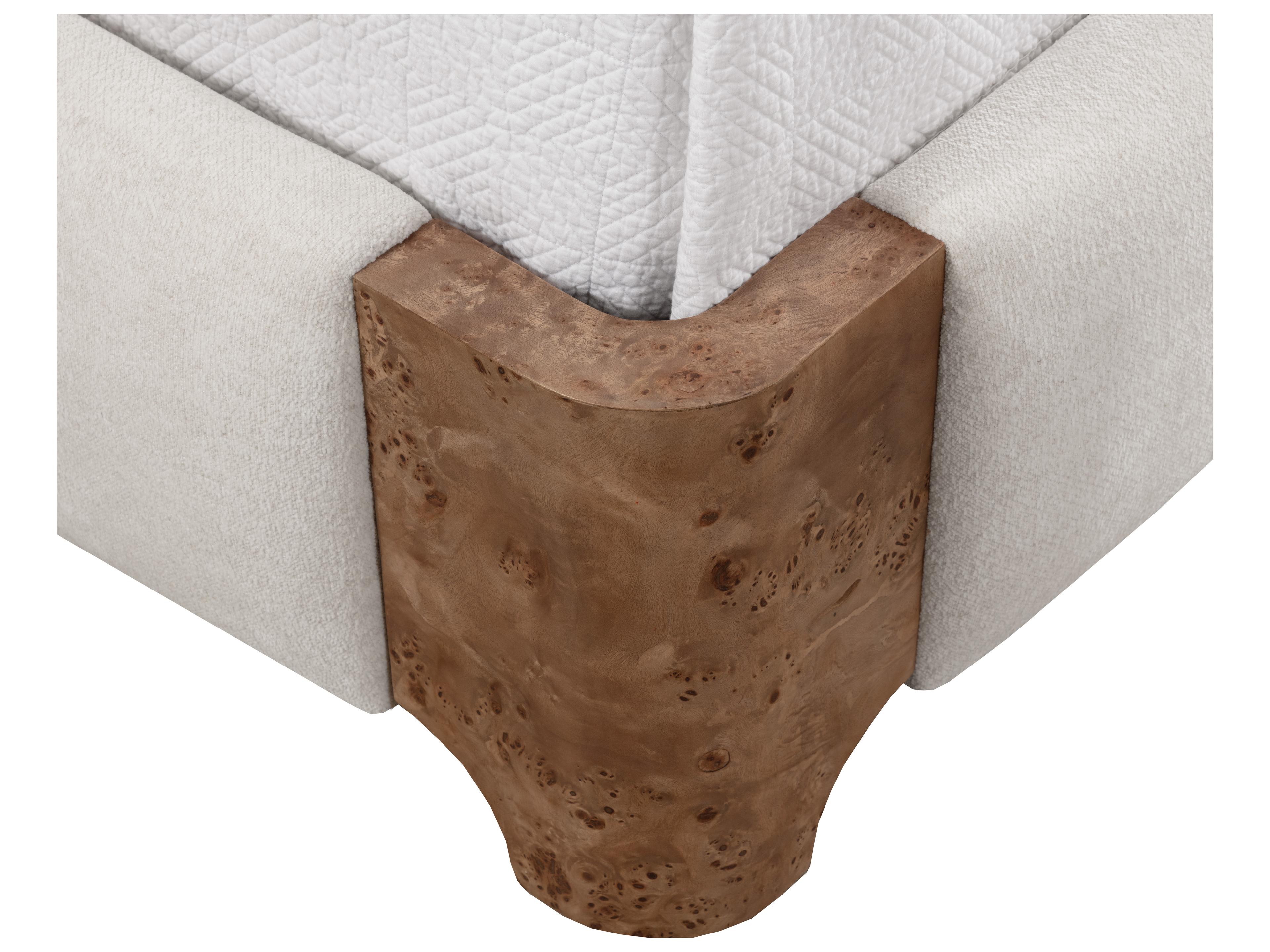 Sunpan Knowles Bed in King in Eclipse White