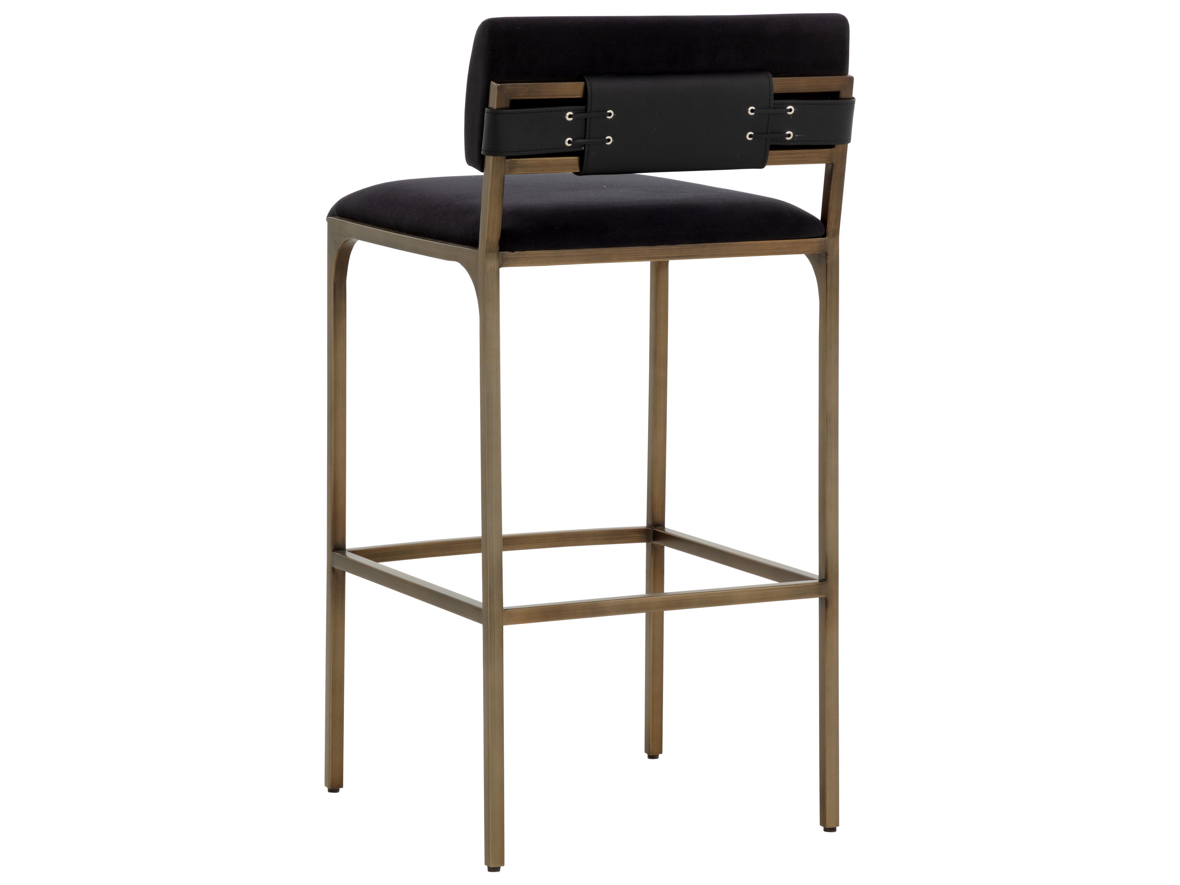 Sunpan Mori Barstool in Abbington Black
