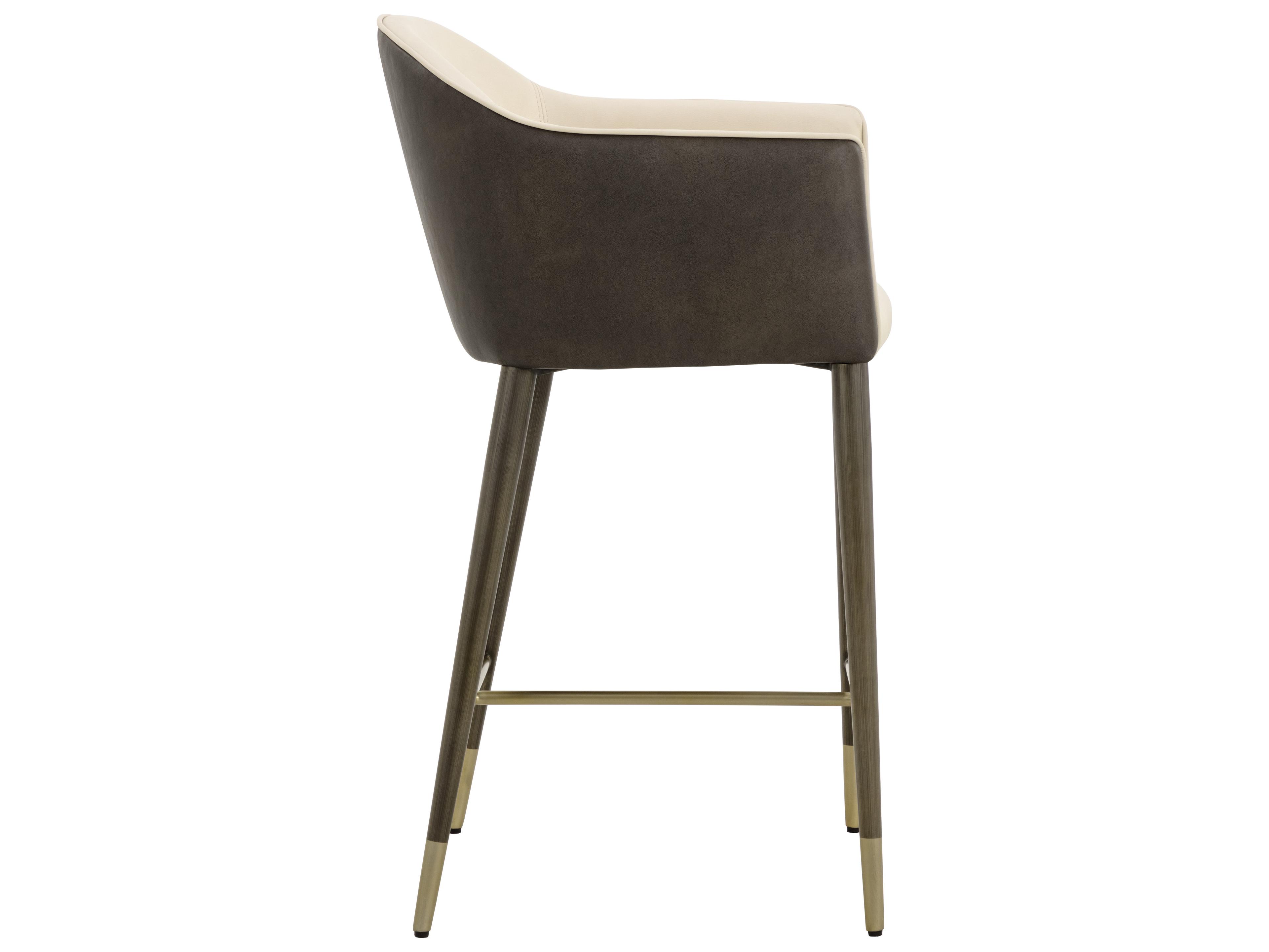 Sunpan Kylin Counter Stool in Dillon Cream / Bravo Ash