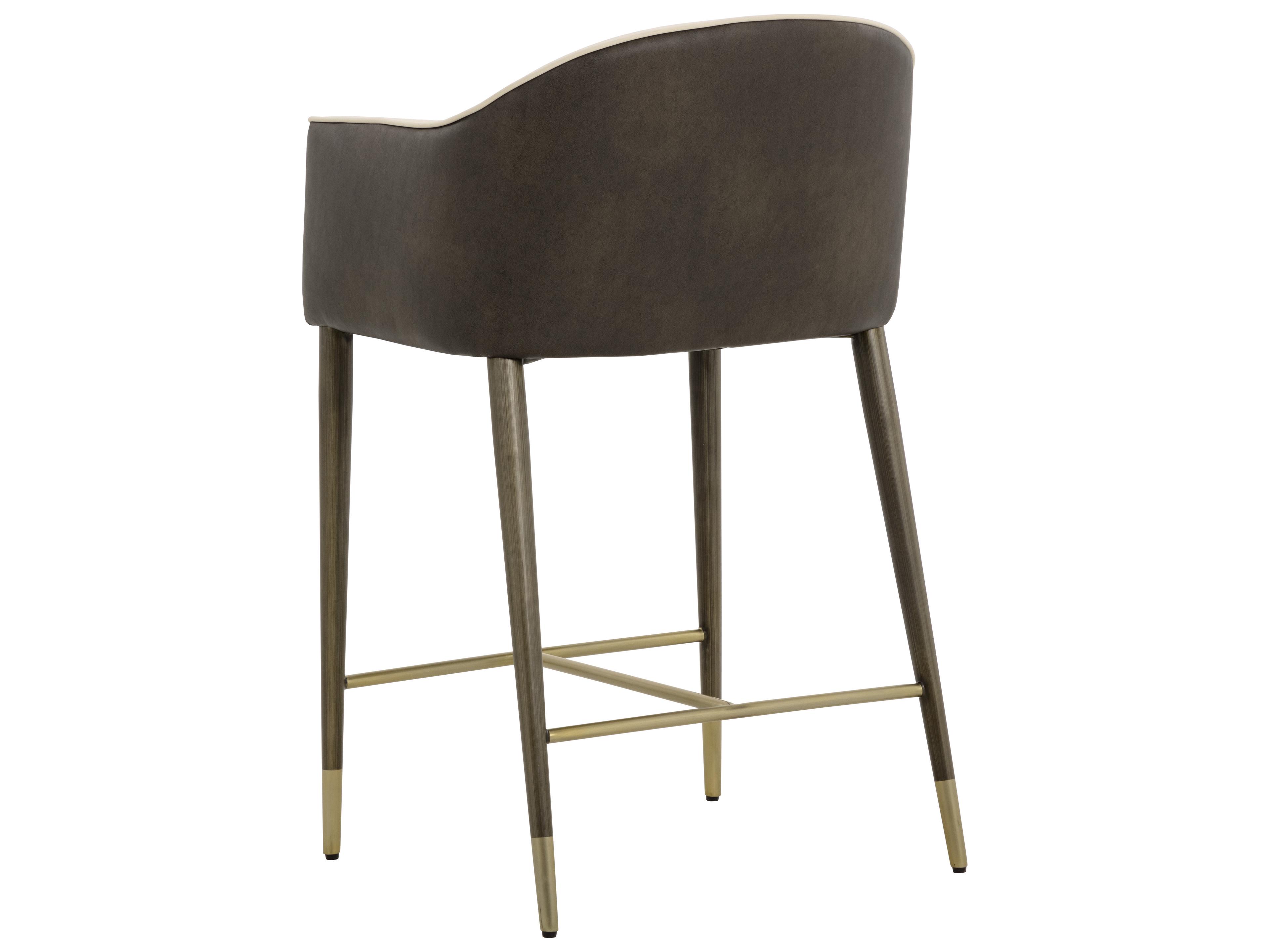 Sunpan Kylin Counter Stool in Dillon Cream / Bravo Ash