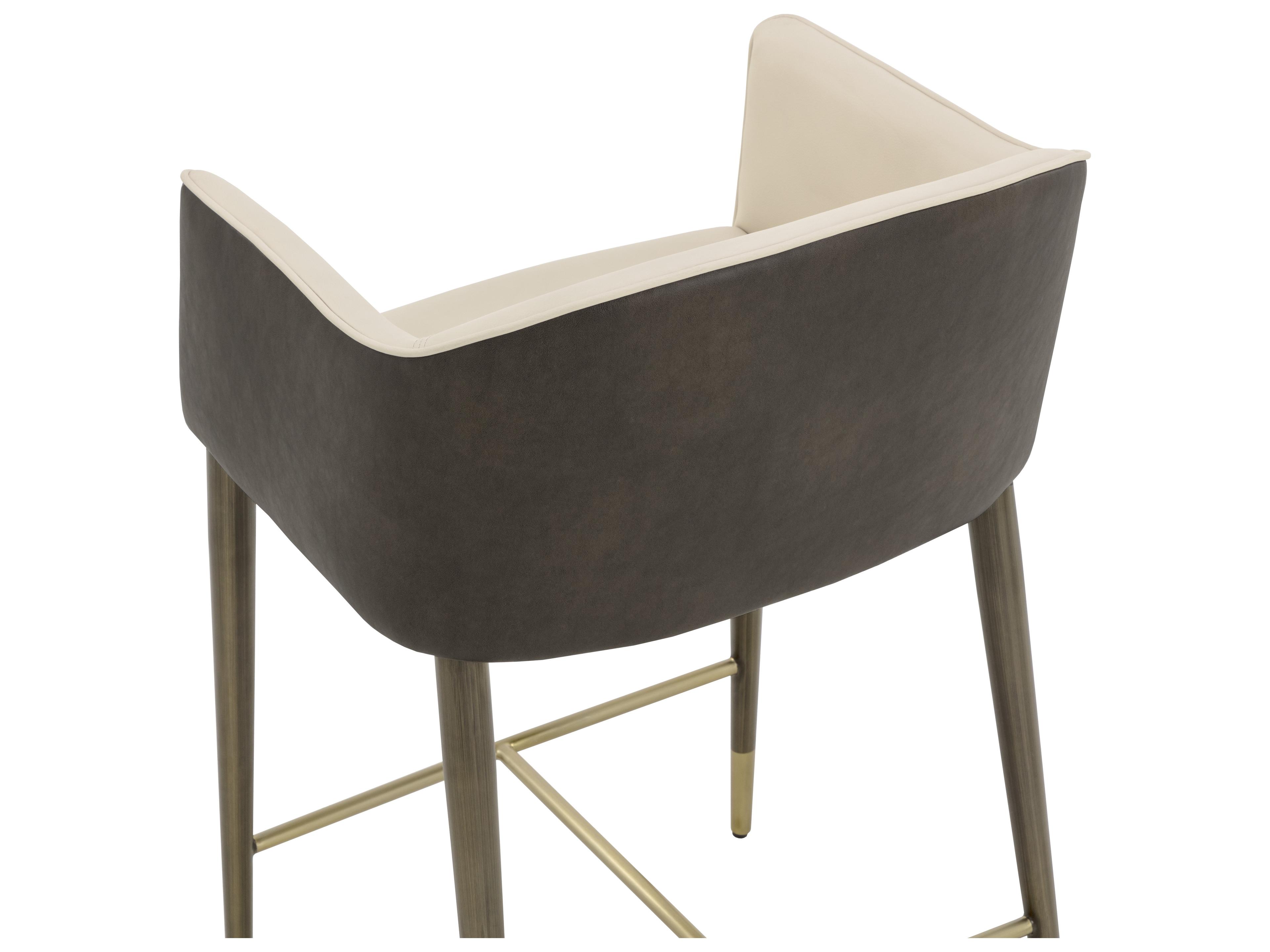 Sunpan Kylin Counter Stool in Dillon Cream / Bravo Ash