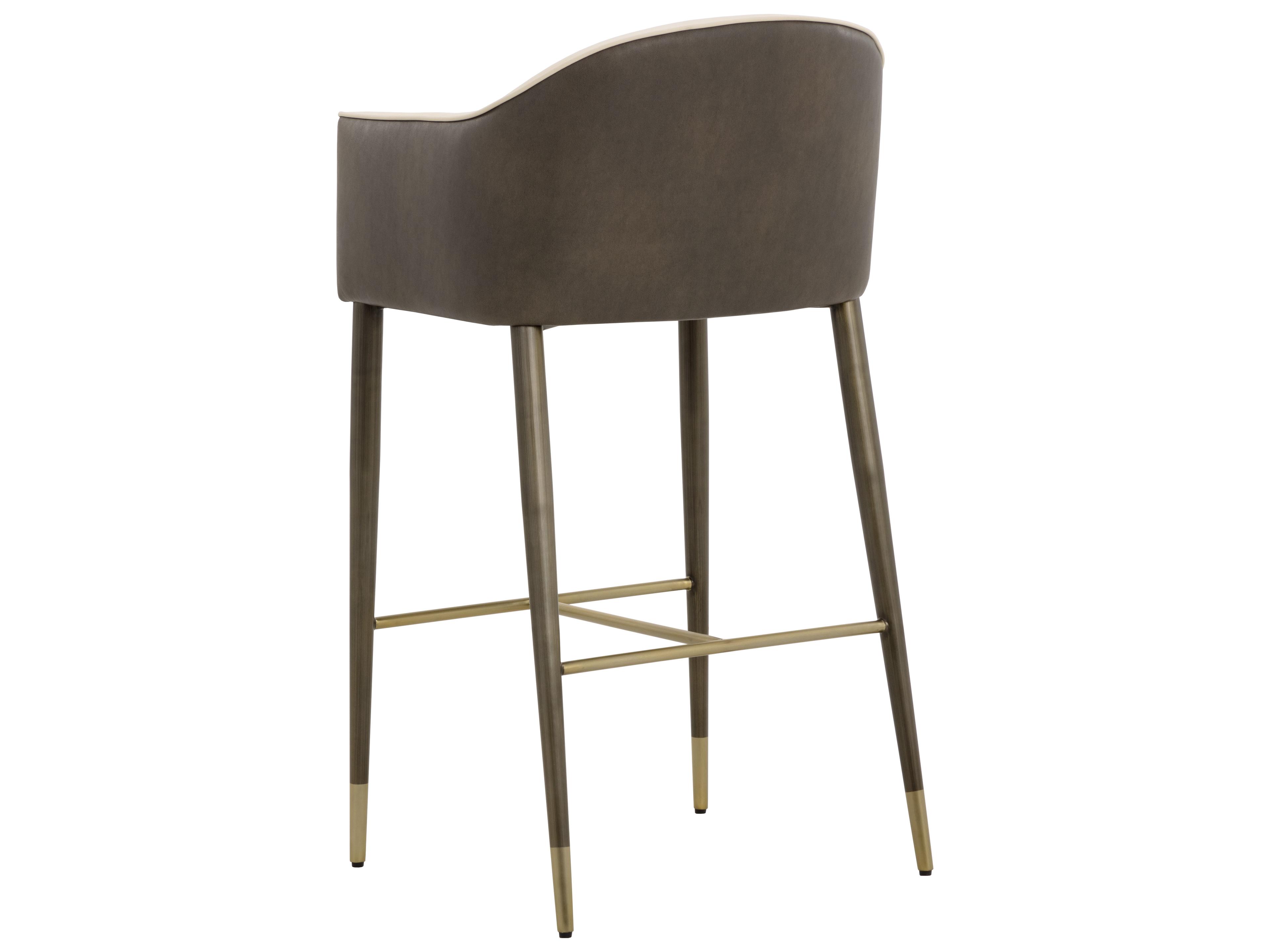 Sunpan Kylin Barstool in Dillon Cream / Bravo Ash