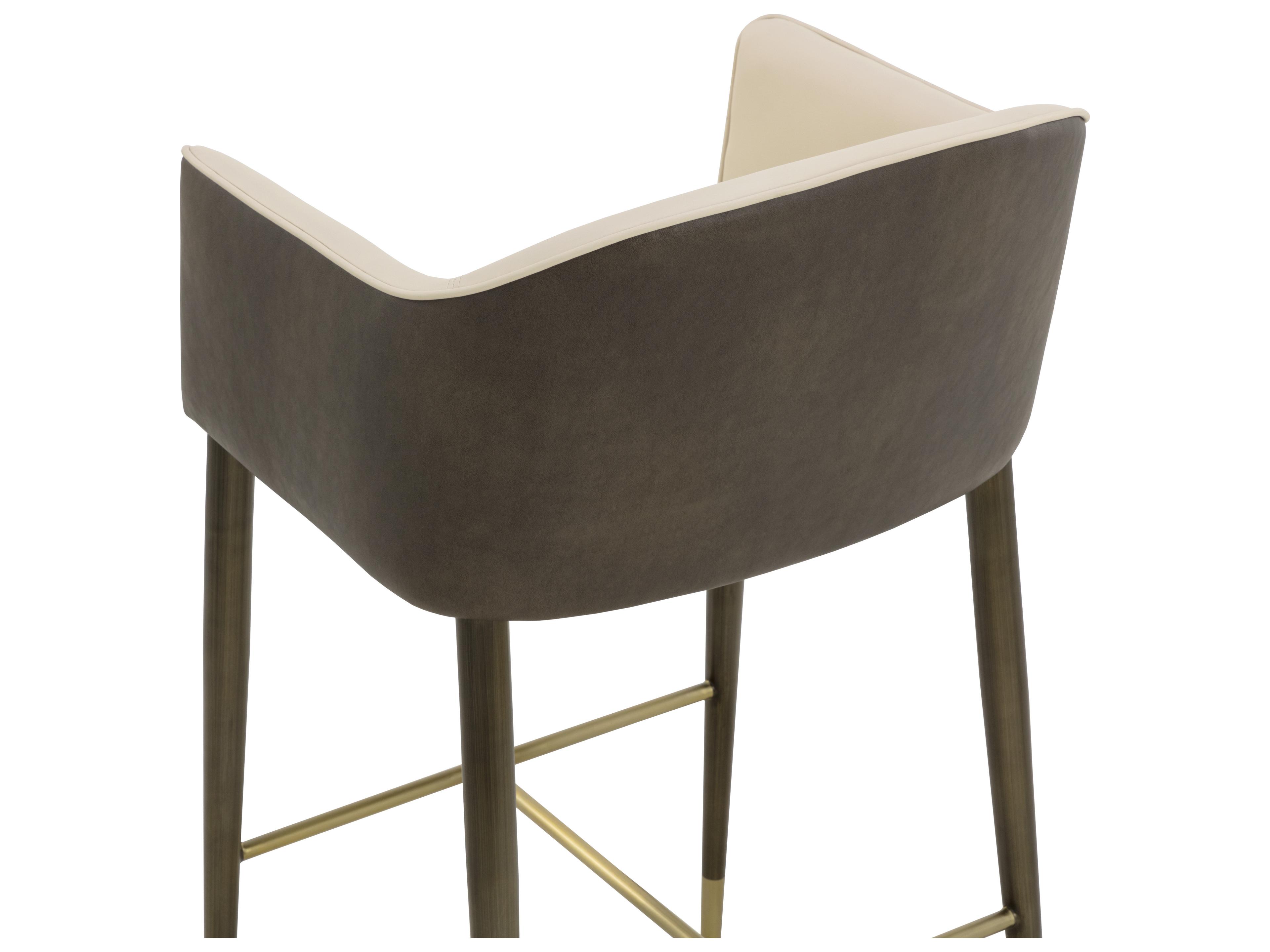 Sunpan Kylin Barstool in Dillon Cream / Bravo Ash