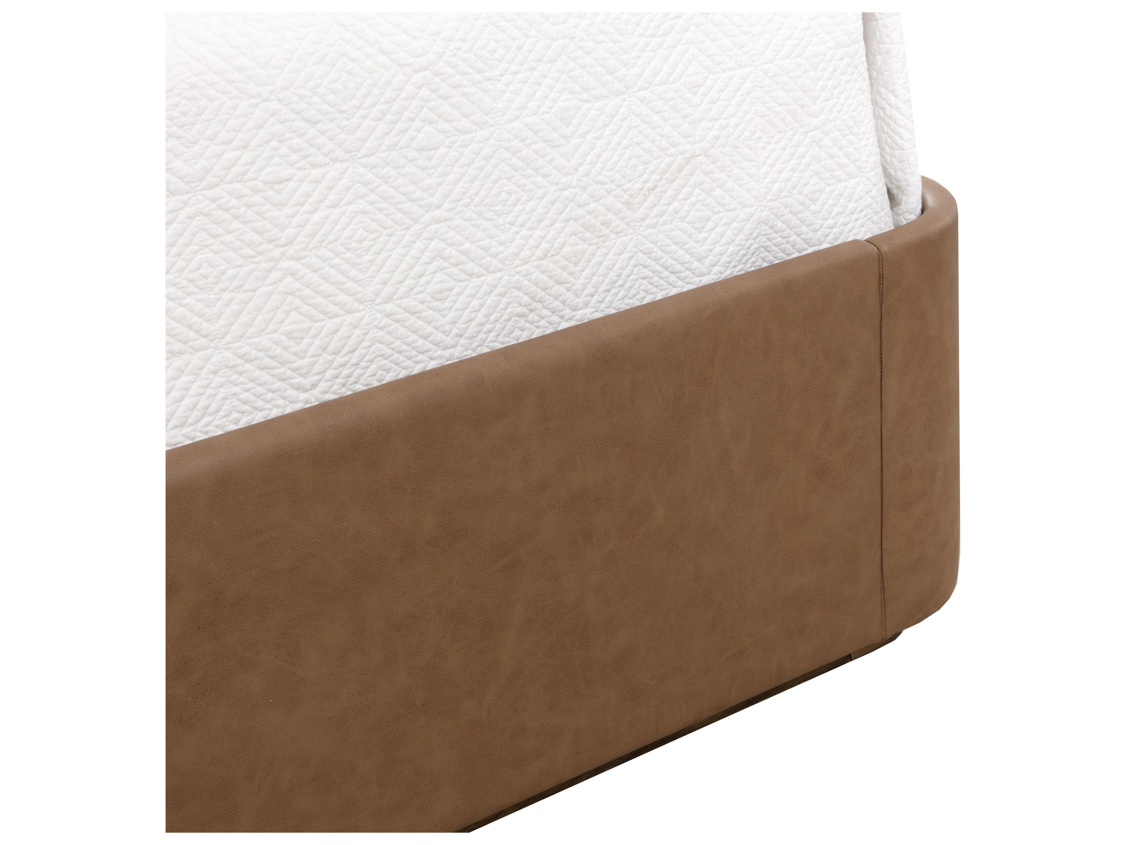 Sunpan Jamille Bed in King in Milliken Cognac