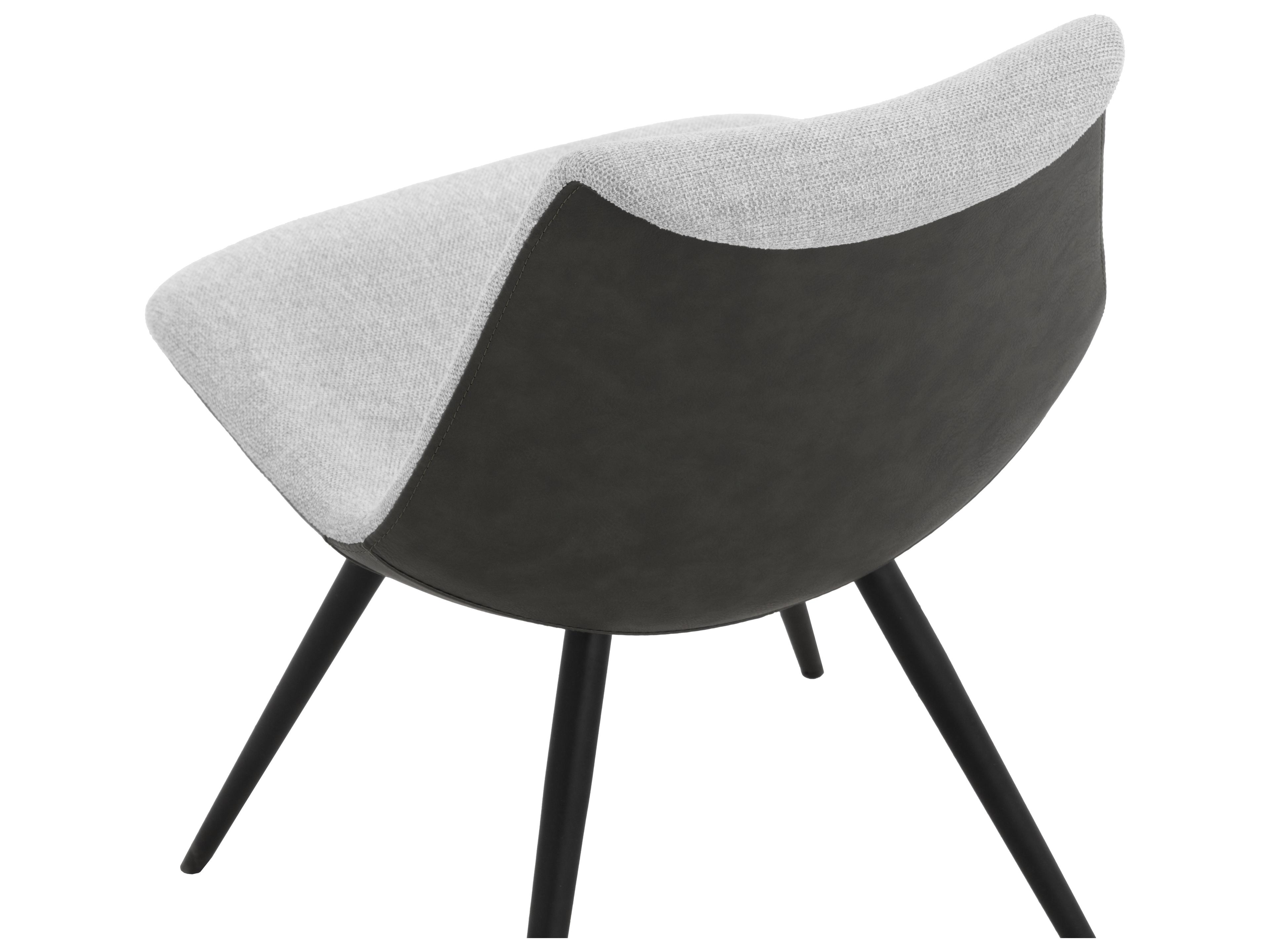 Sunpan Lipa Dining Chair in Black in Belfast Heather Grey / Rosemary