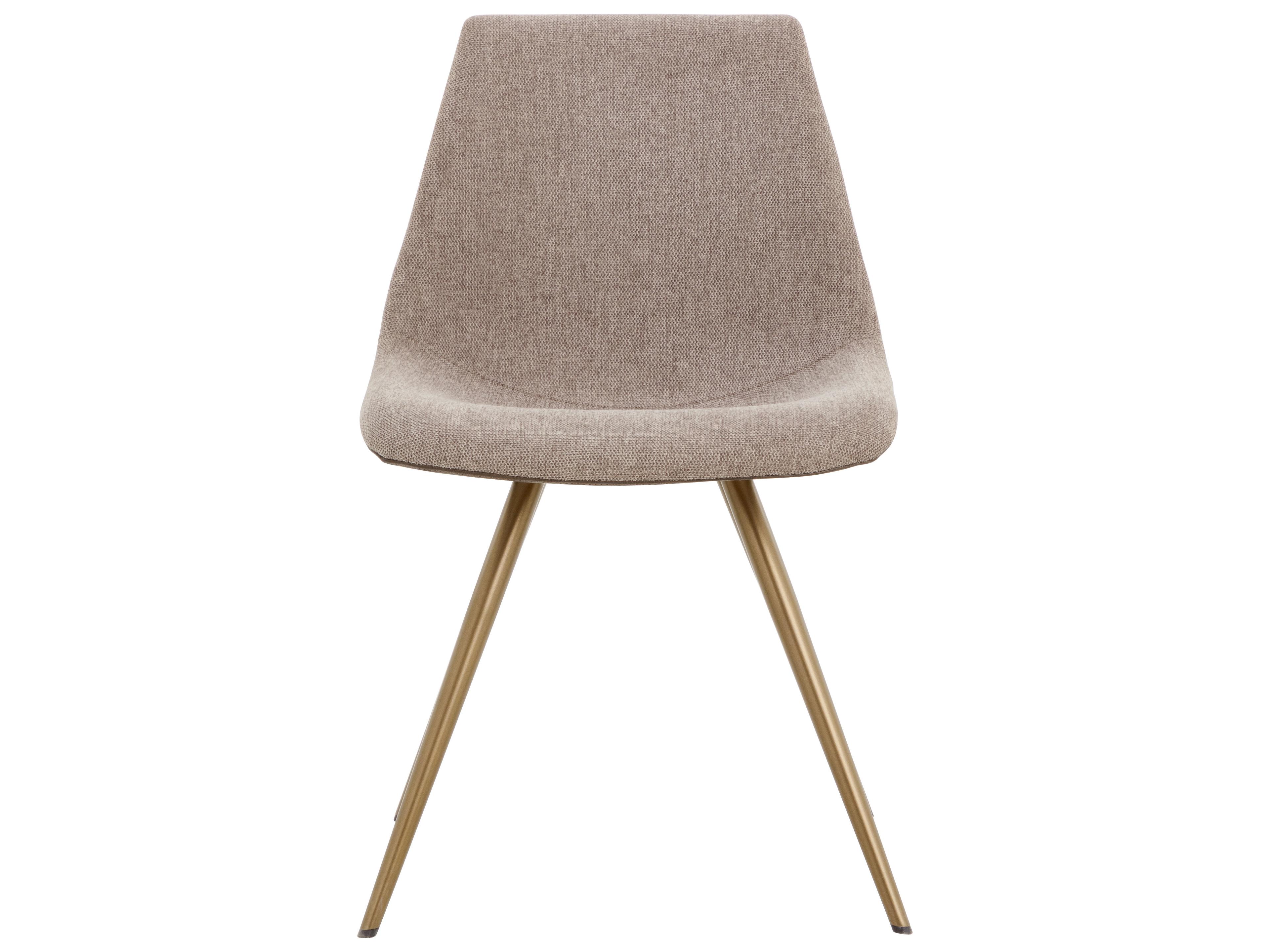 Sunpan Lipa Dining Chair in Antique Bronze in Belfast Oyster Shell / Porpoise